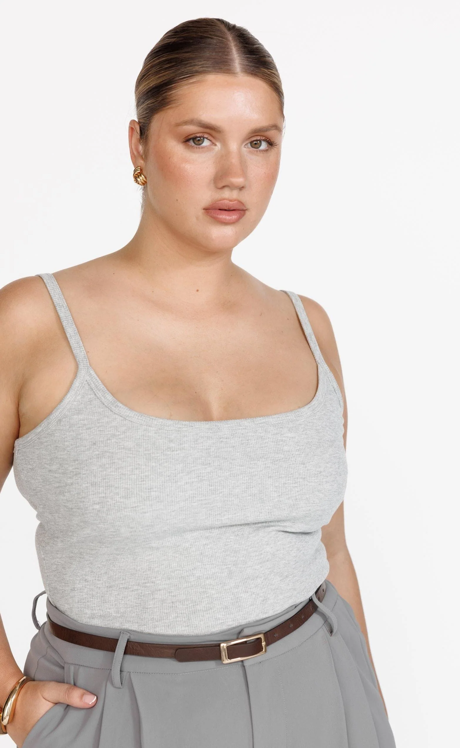 Malina Cami Top (Grey Marle) - Image 8