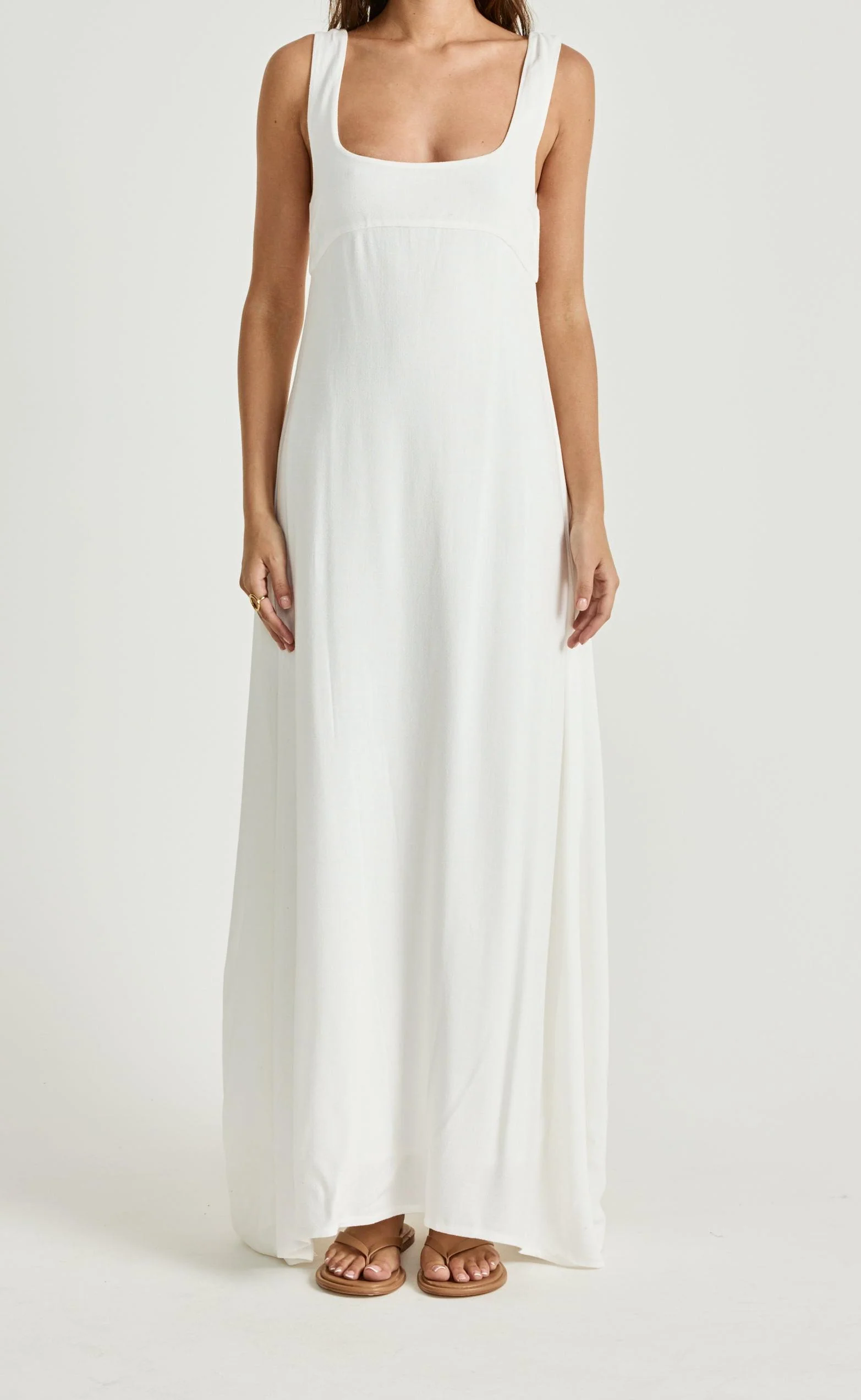 Mallory Maxi Dress (White) - Image 3