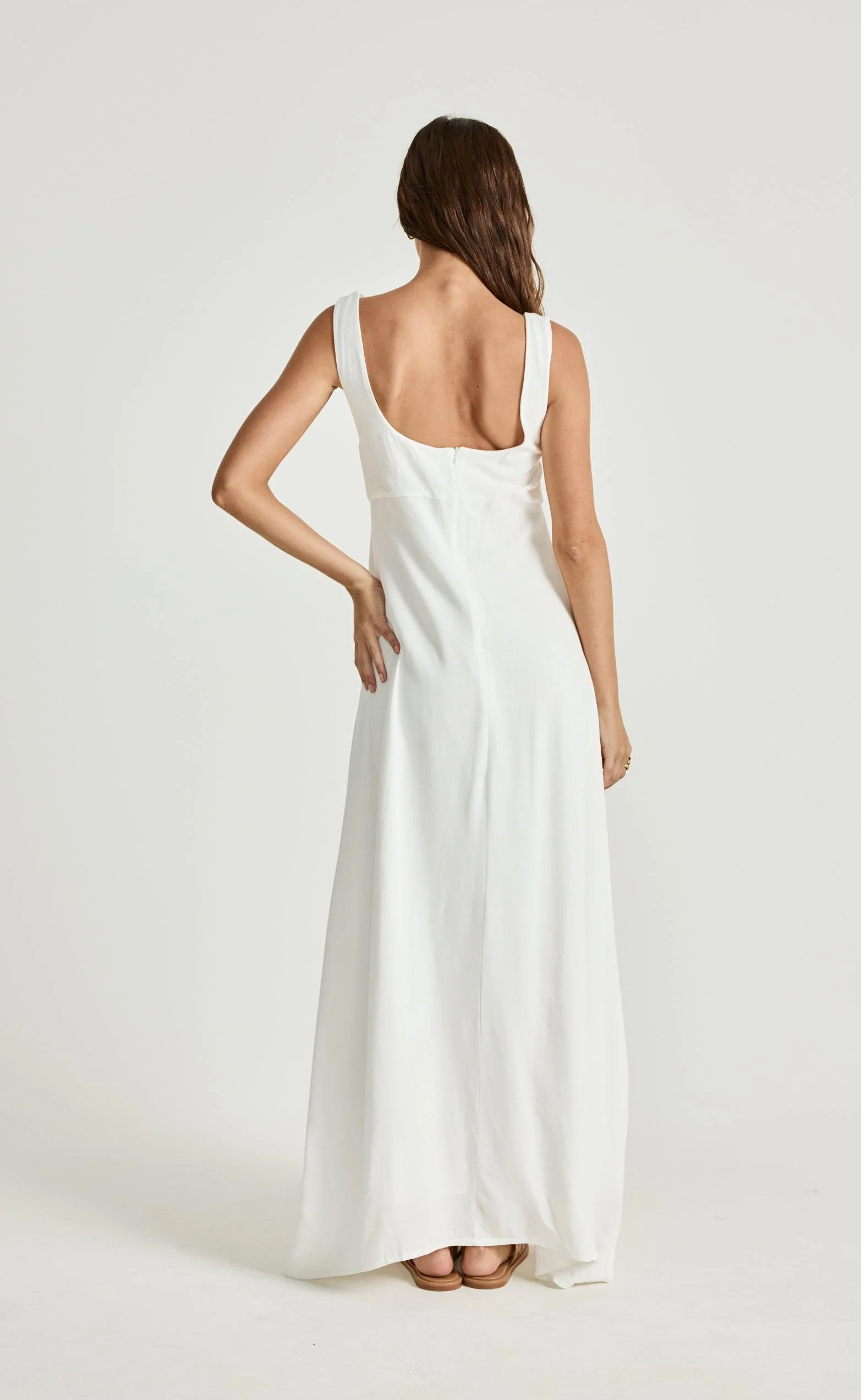 Mallory Maxi Dress (White) - Image 4