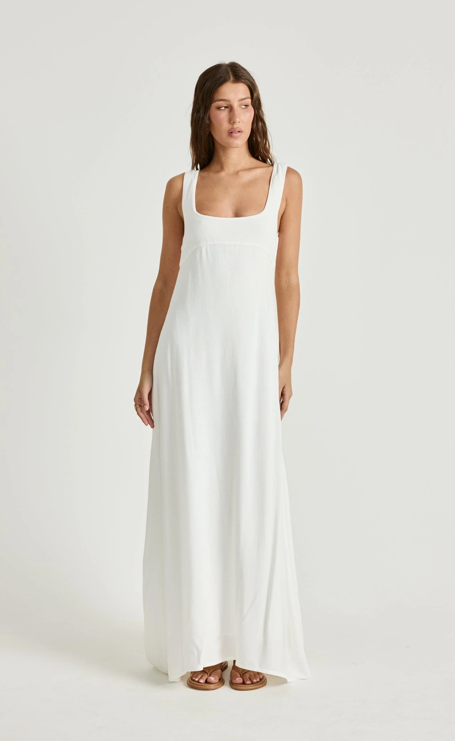 Mallory Maxi Dress (White) - Image 5