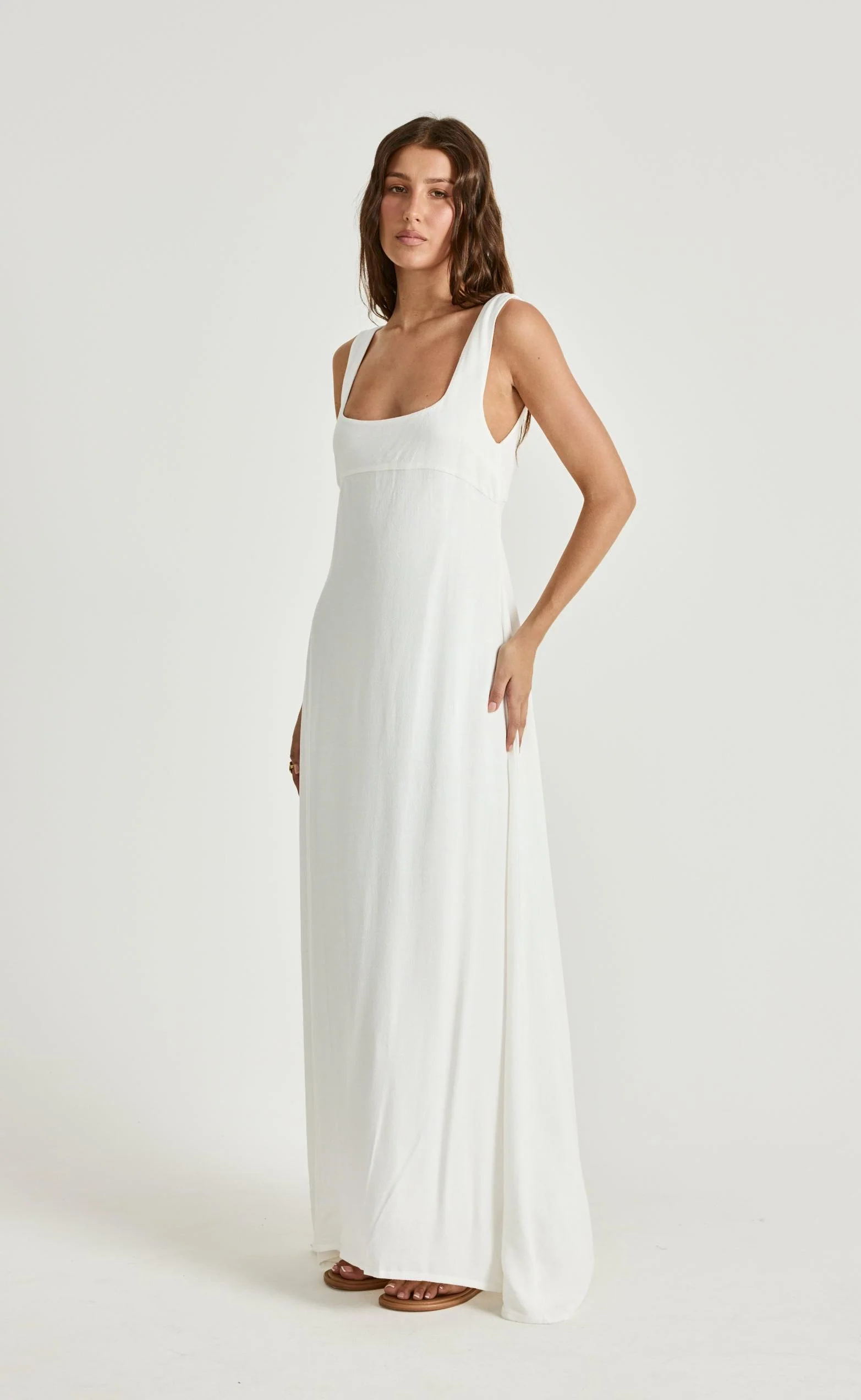 Mallory Maxi Dress (White) - Image 7