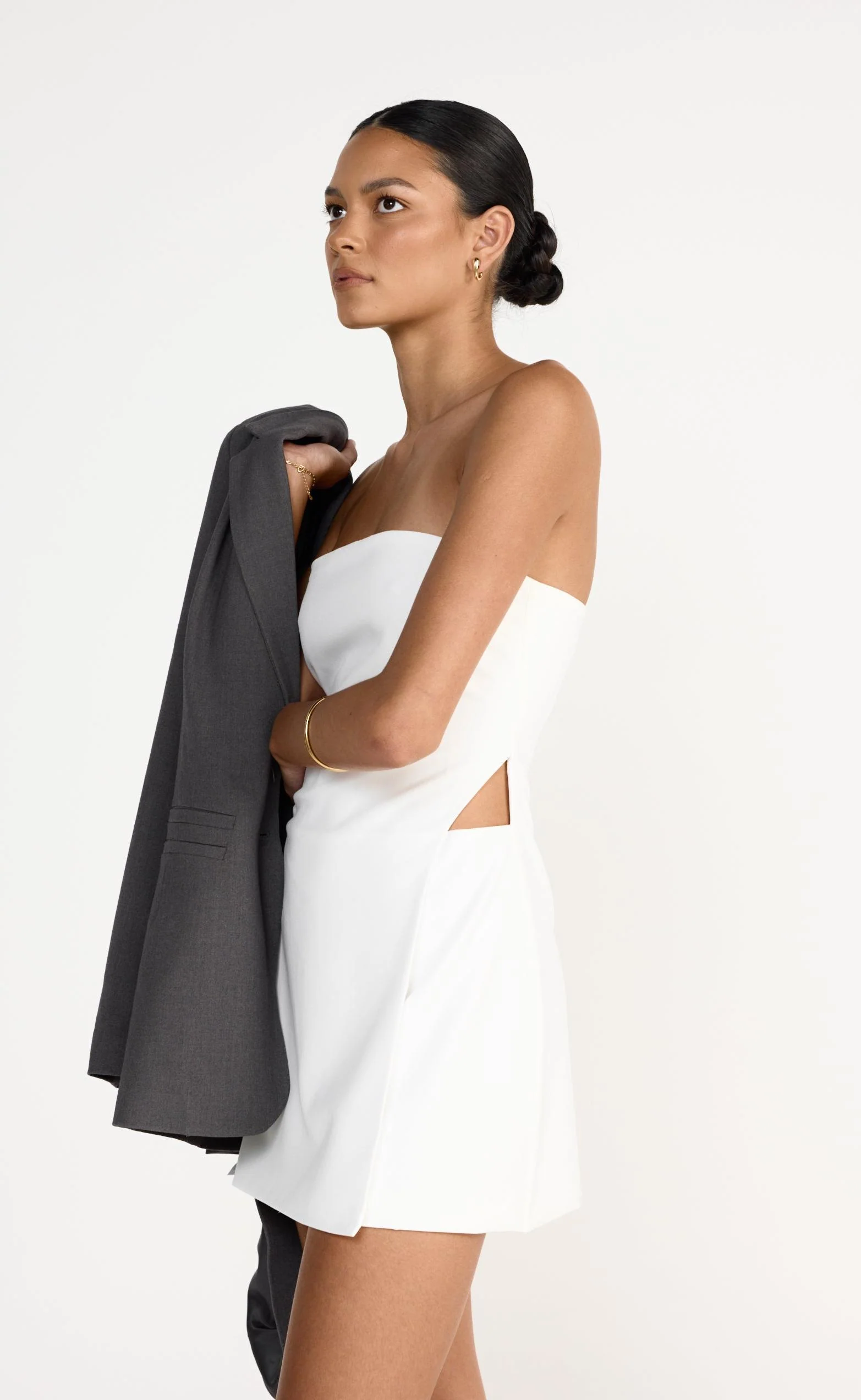 Mariza Mini Dress (White) - Image 2
