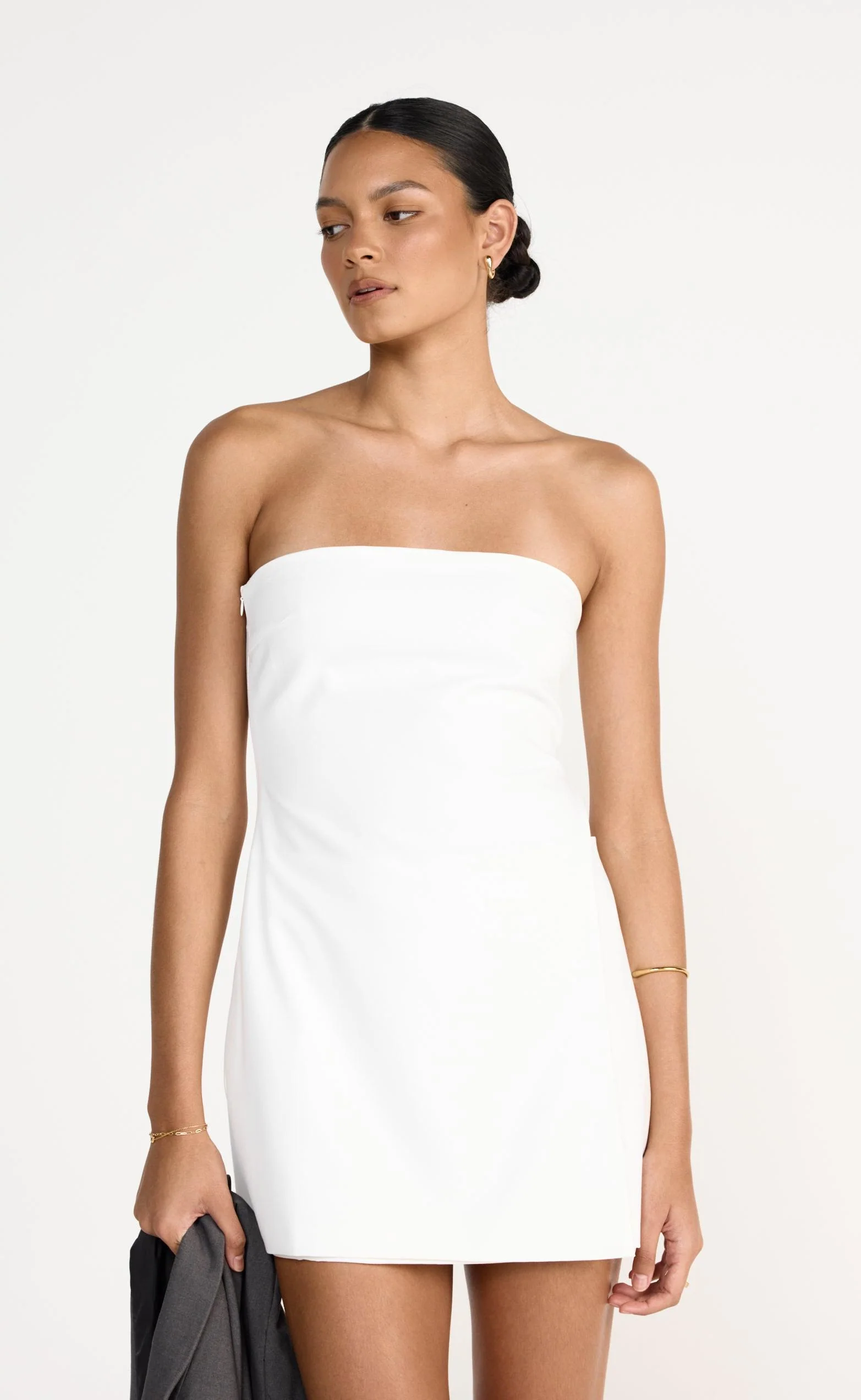 Mariza Mini Dress (White) - Image 3