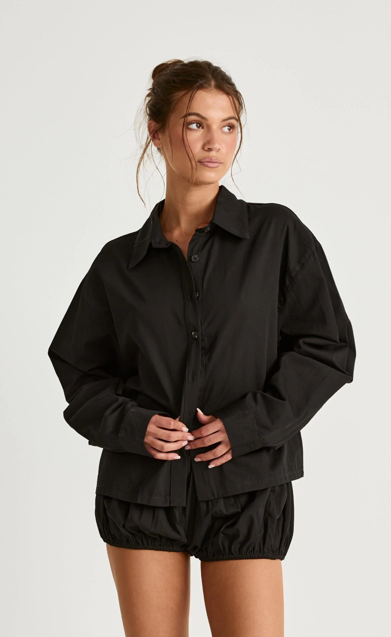 Marly Long Sleeve Shirt (Black) - Image 3