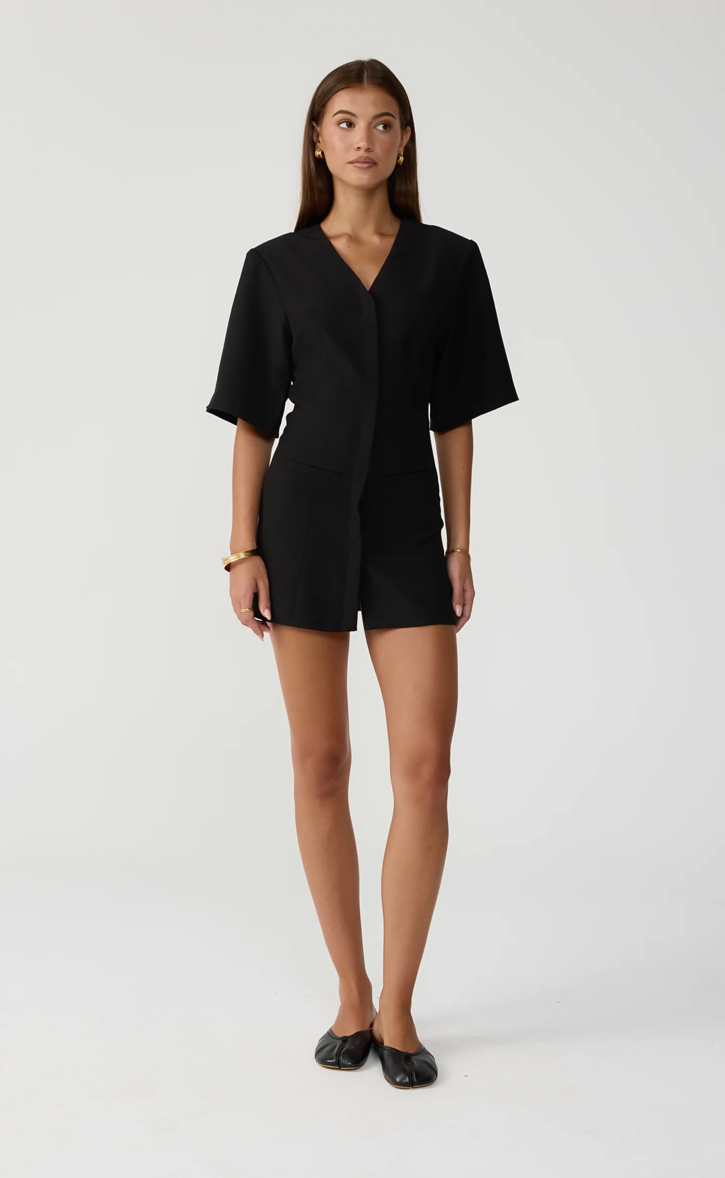 Meetings Mini Dress (Black) - Image 7