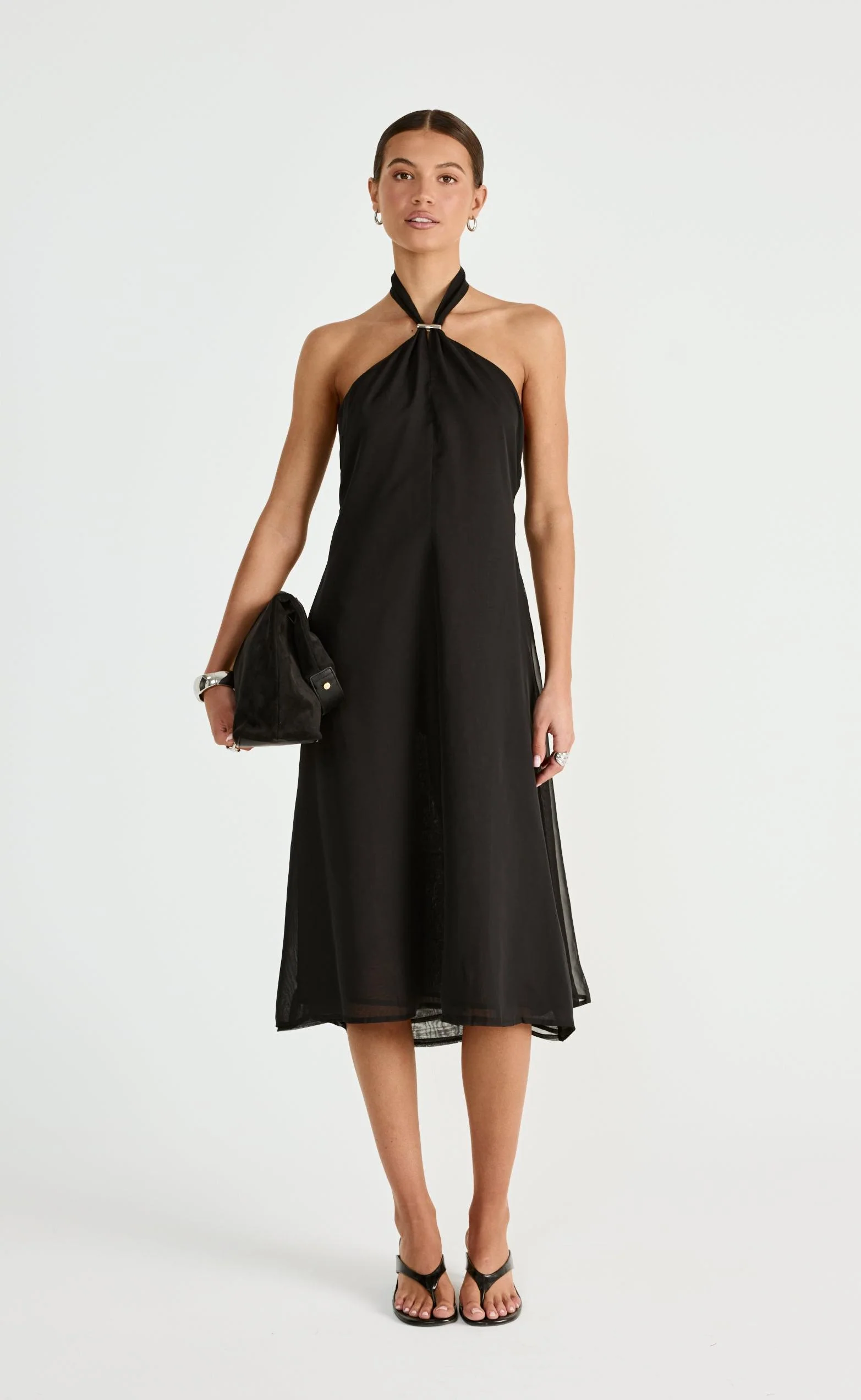 Merritt Midi Dress (Black) - Image 3