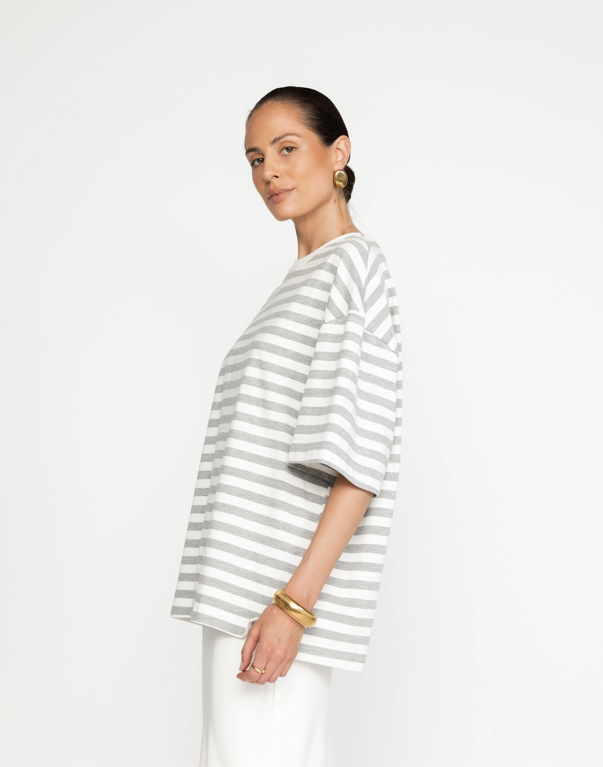 Meya Top (Grey Stripe) - Image 3