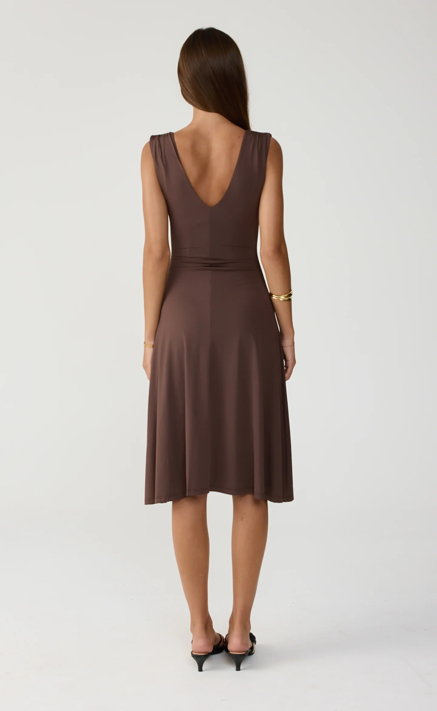 Milene Midi Dress (Chocolate) - Image 3
