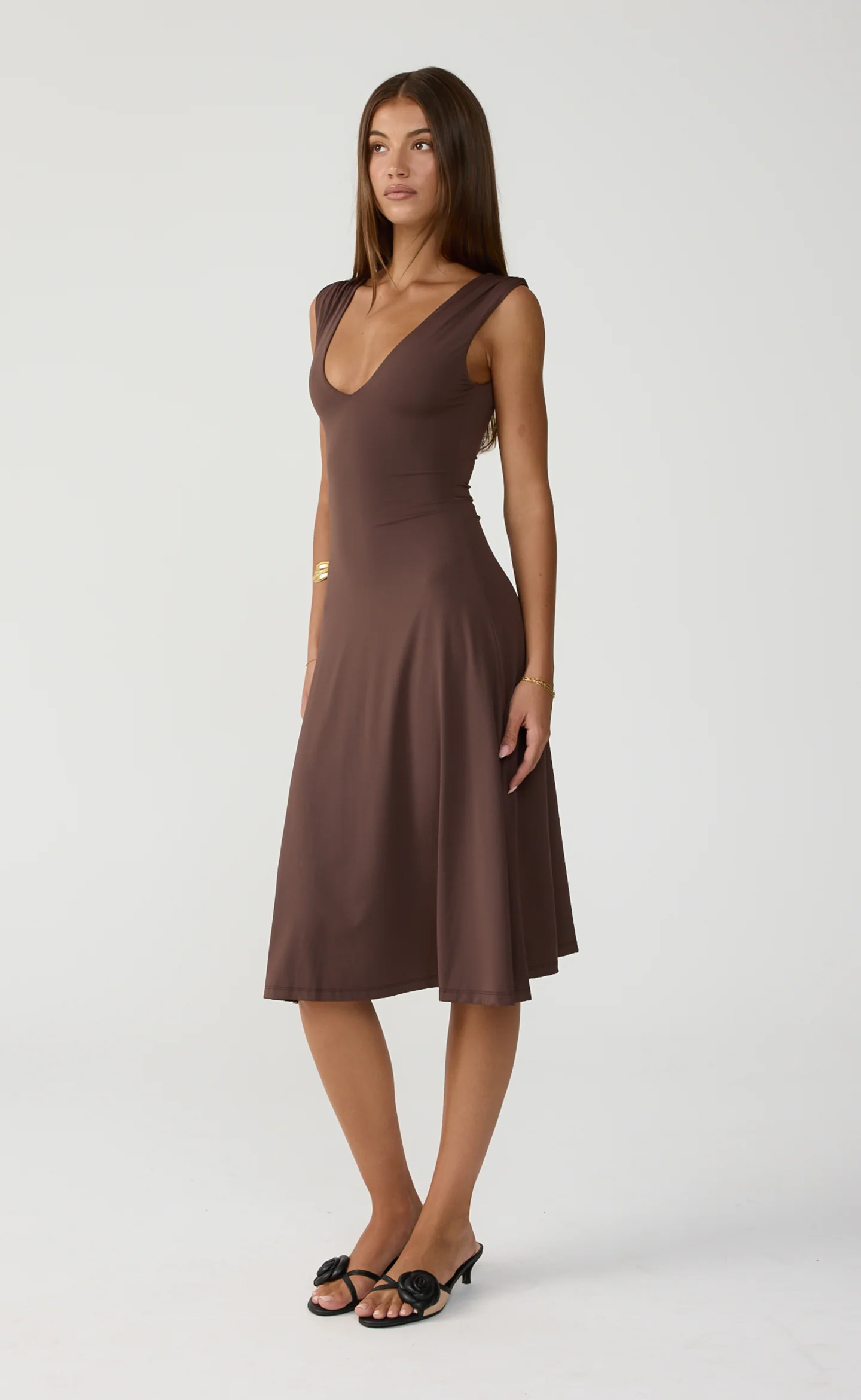 Milene Midi Dress (Chocolate) - Image 7