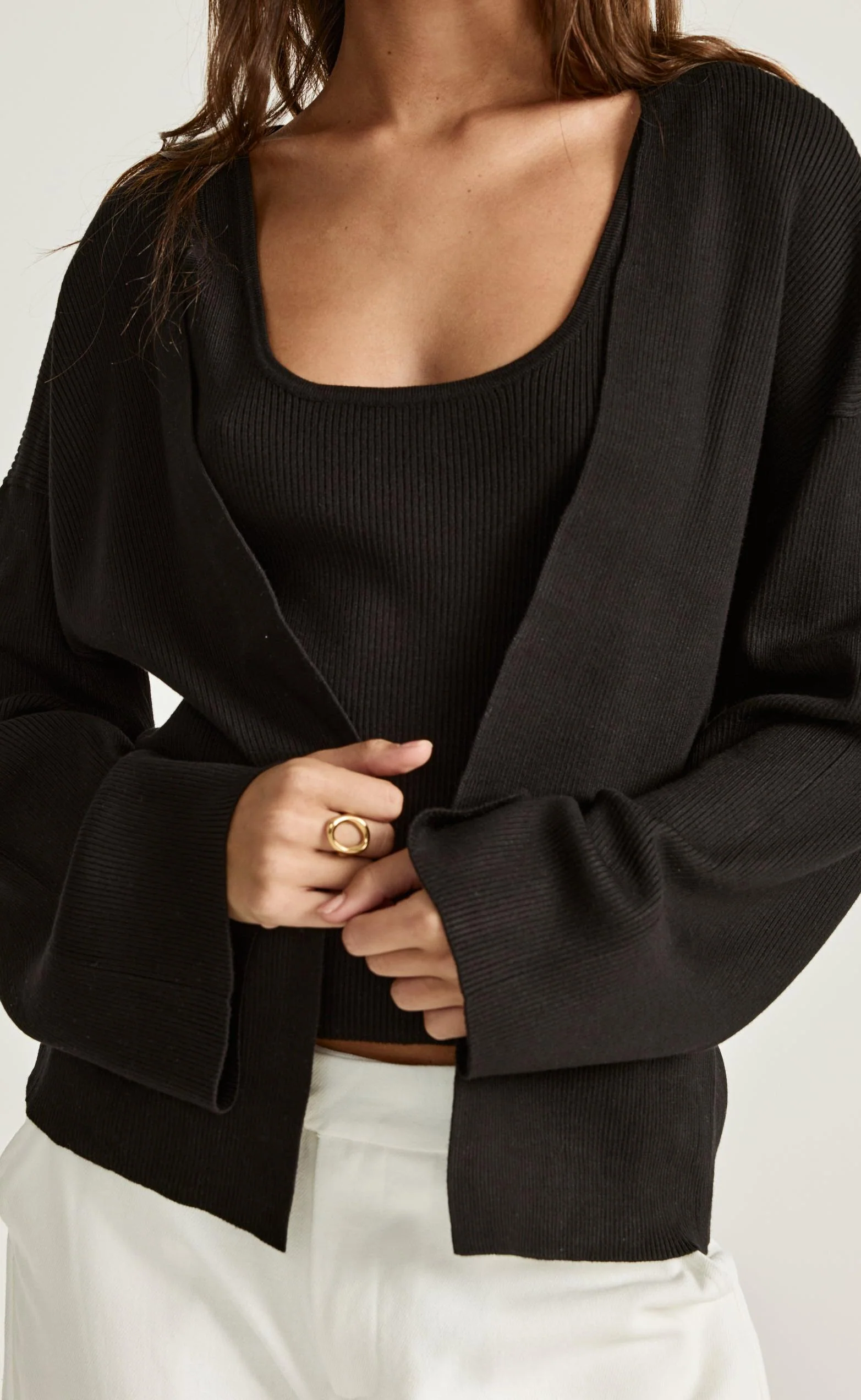 Monet Cardigan (Black) - Image 3