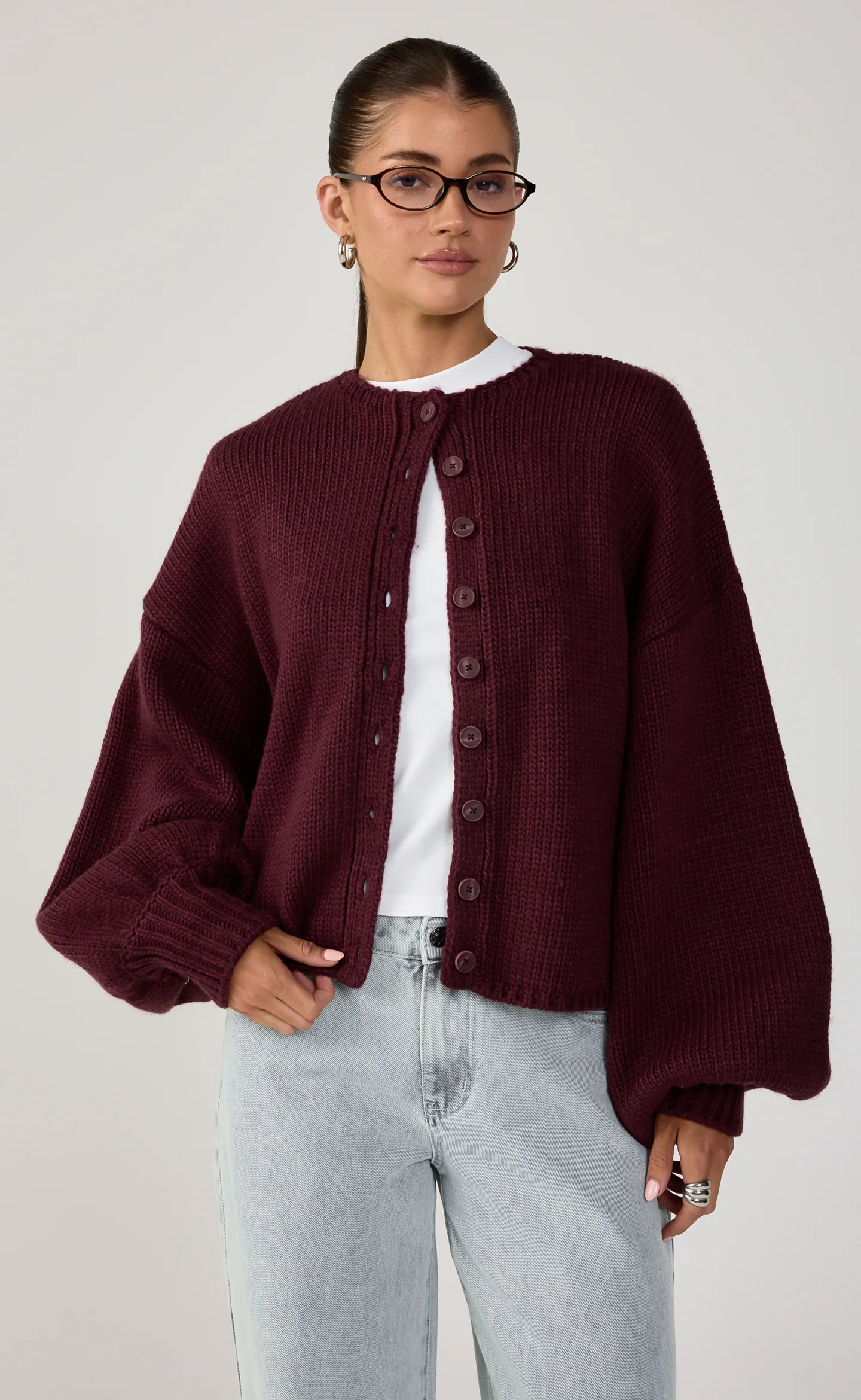 Nash Cardigan (Plum) - Image 3