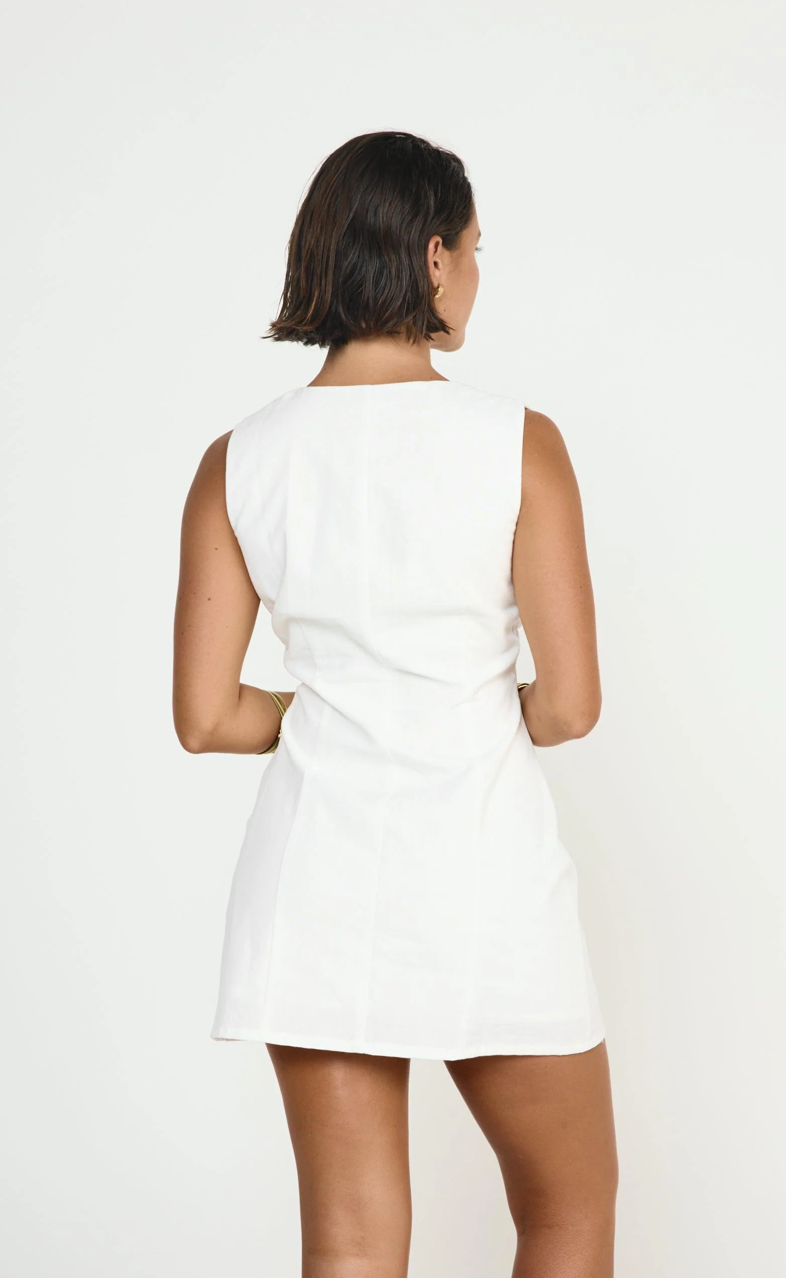 Nautical Mini Dress (White) - Image 7