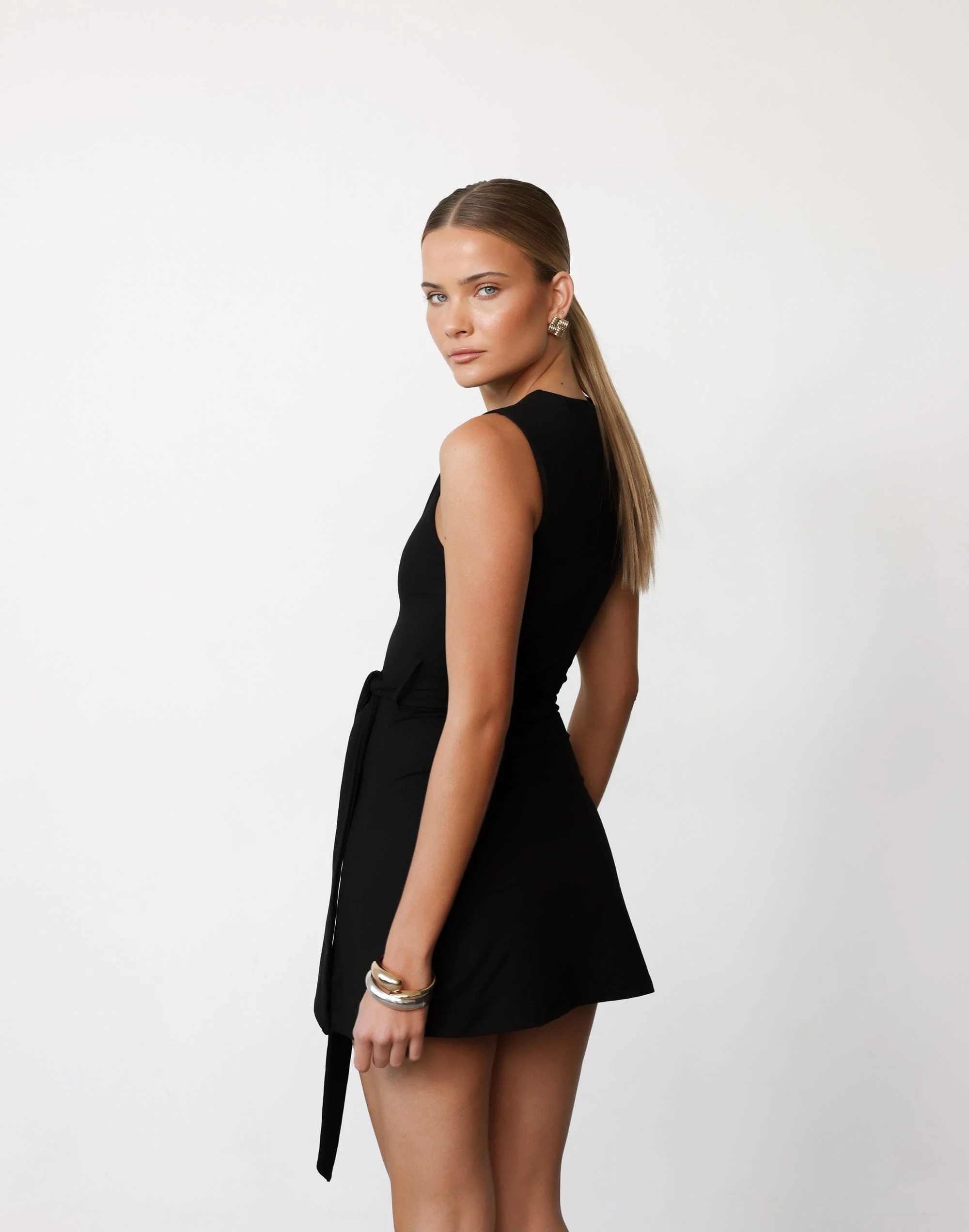 Niara Mini Dress (Black) - Image 6