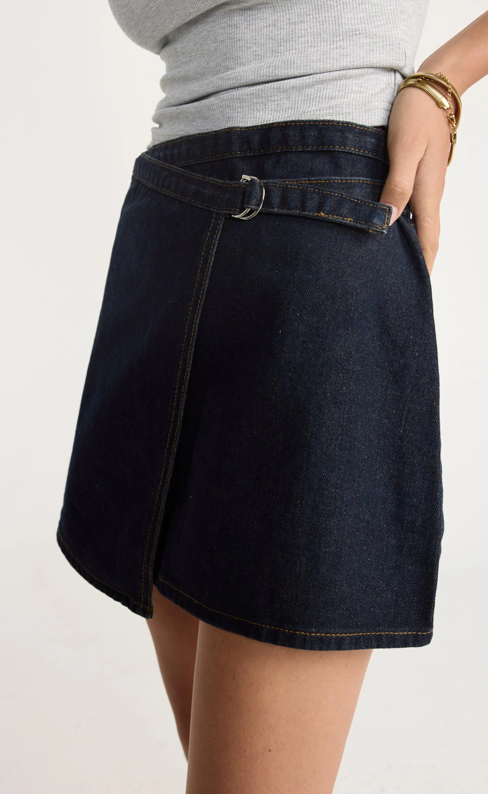Nicholas Denim Mini Skirt (Indigo) - Image 10