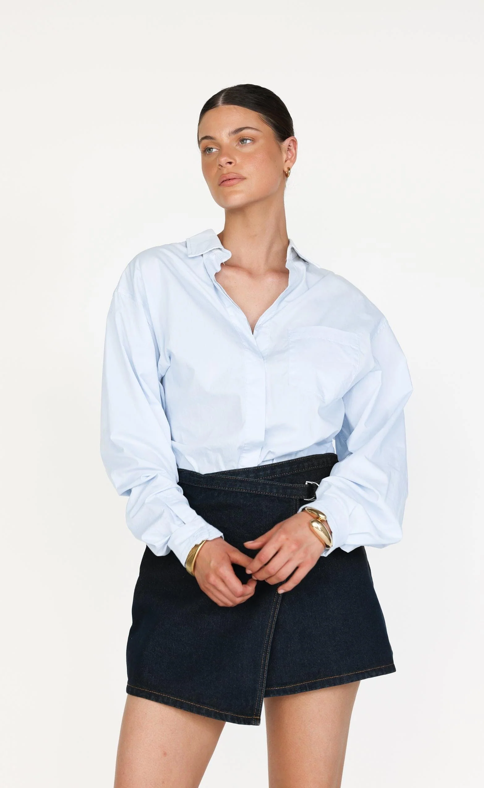 Nicholas Denim Mini Skirt (Indigo) - Image 8
