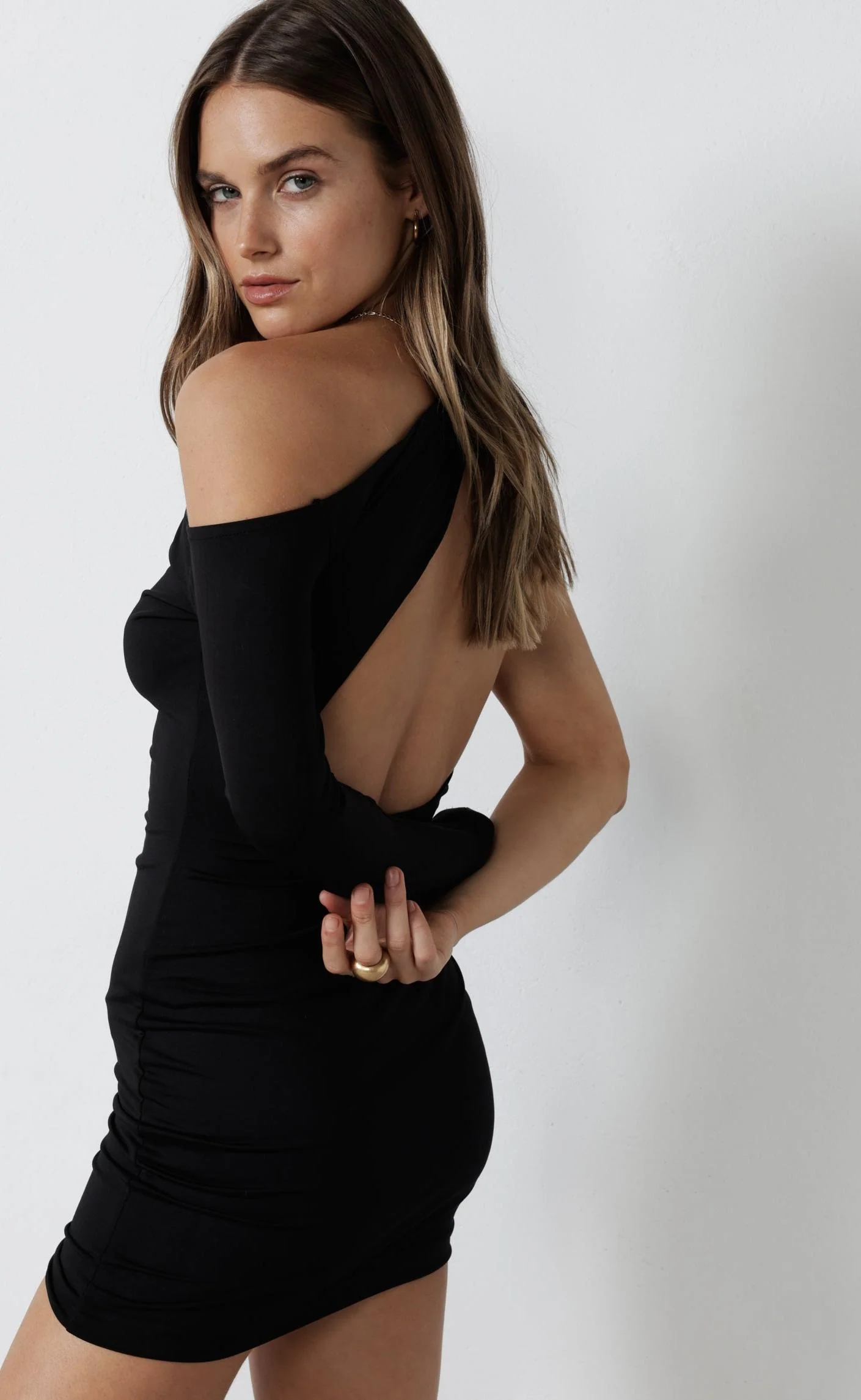Nico Mini Dress (Black) - Image 5