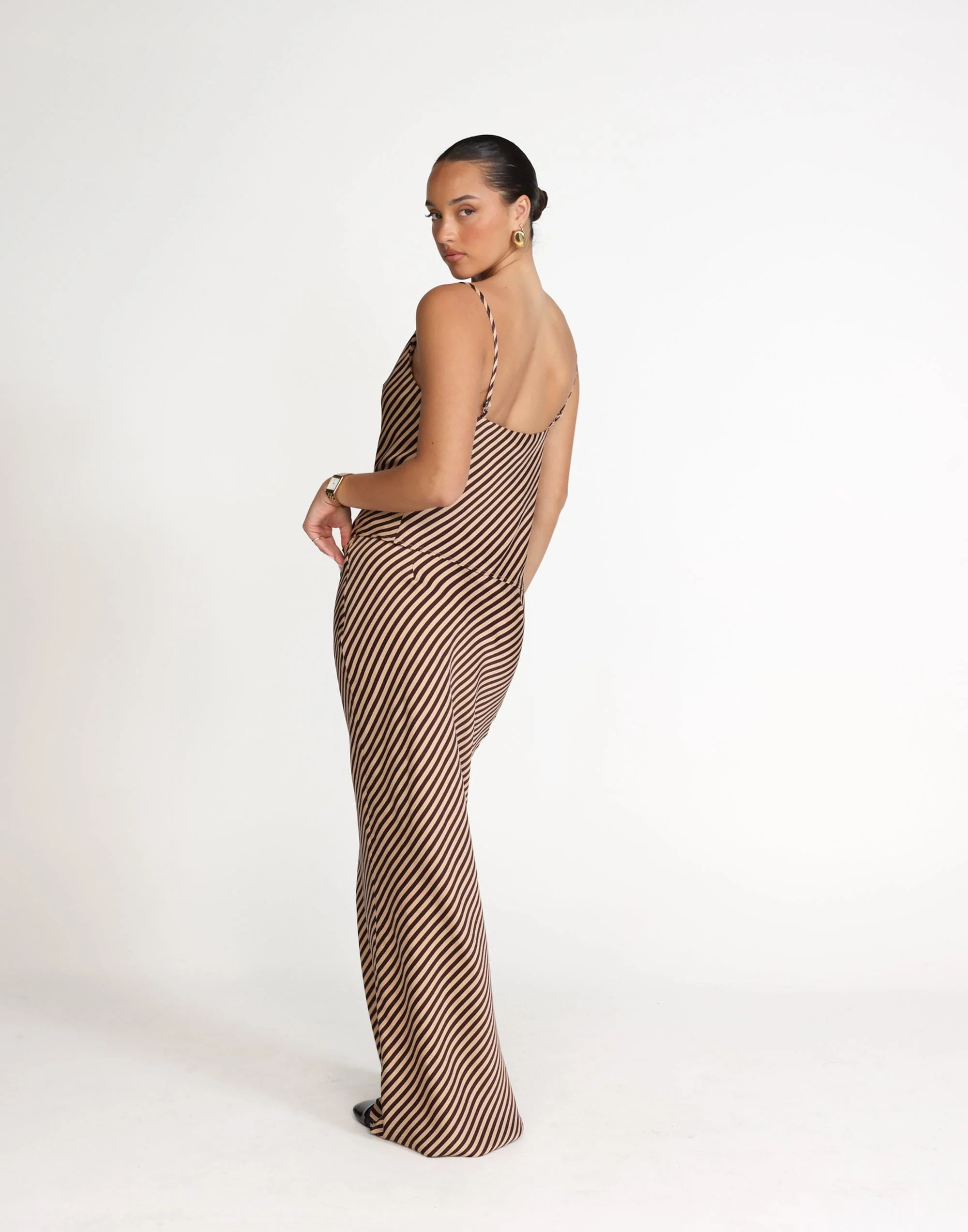 Nigella Top (Caramel Pinstripe) - Image 3