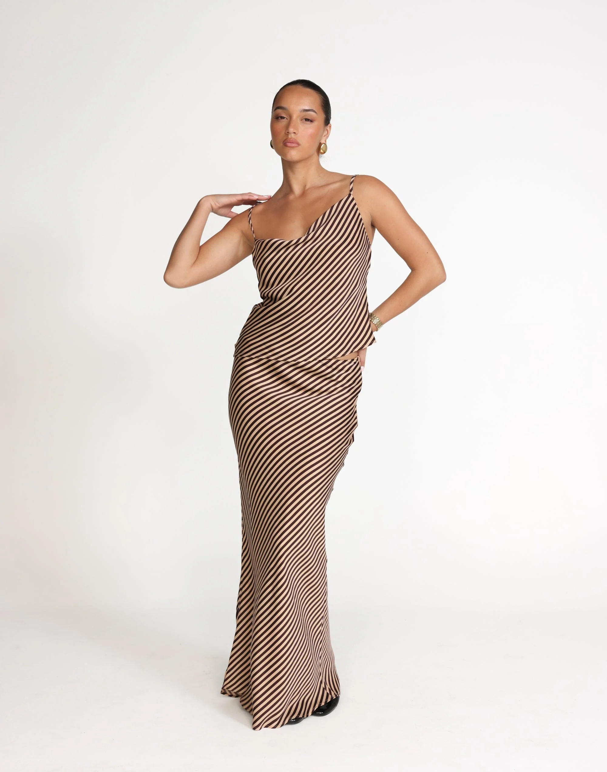 Nigella Top (Caramel Pinstripe) - Image 6