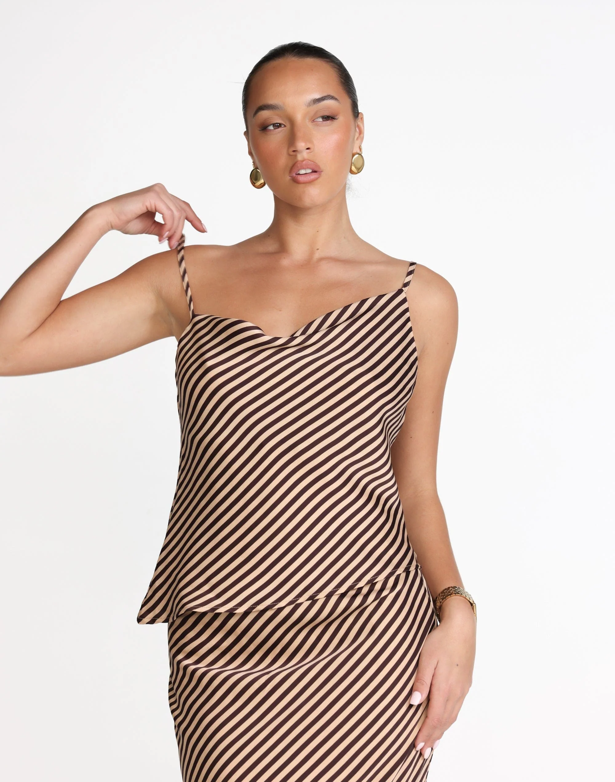Nigella Top (Caramel Pinstripe) - Image 8