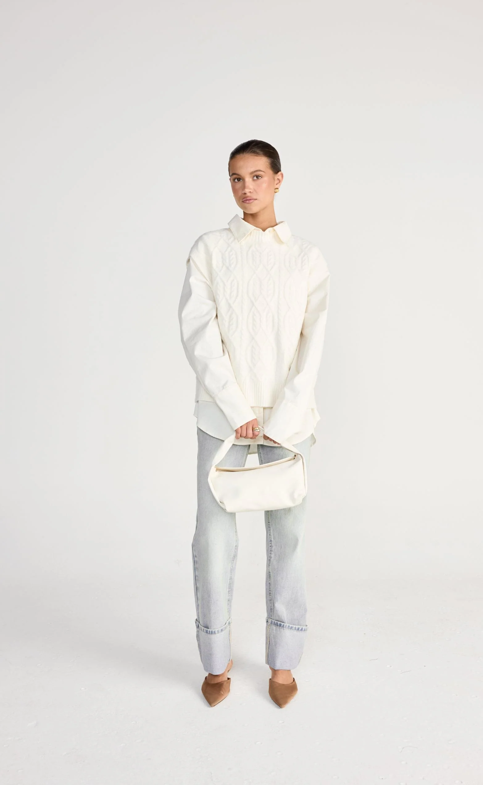 Olive Handle Bag (Bone) - By Billini - Image 5