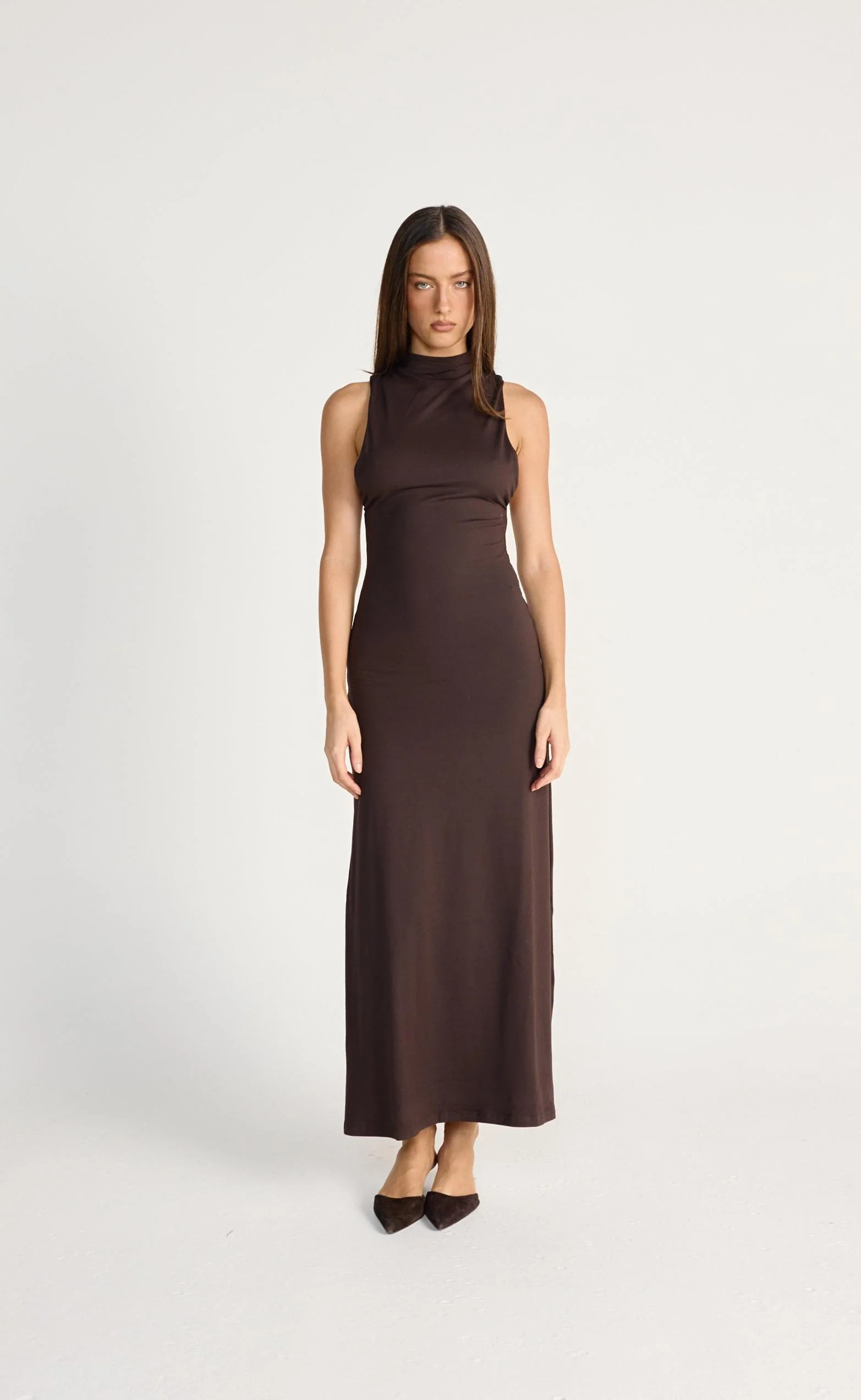 Oren Maxi Dress (Chocolate) - Image 5