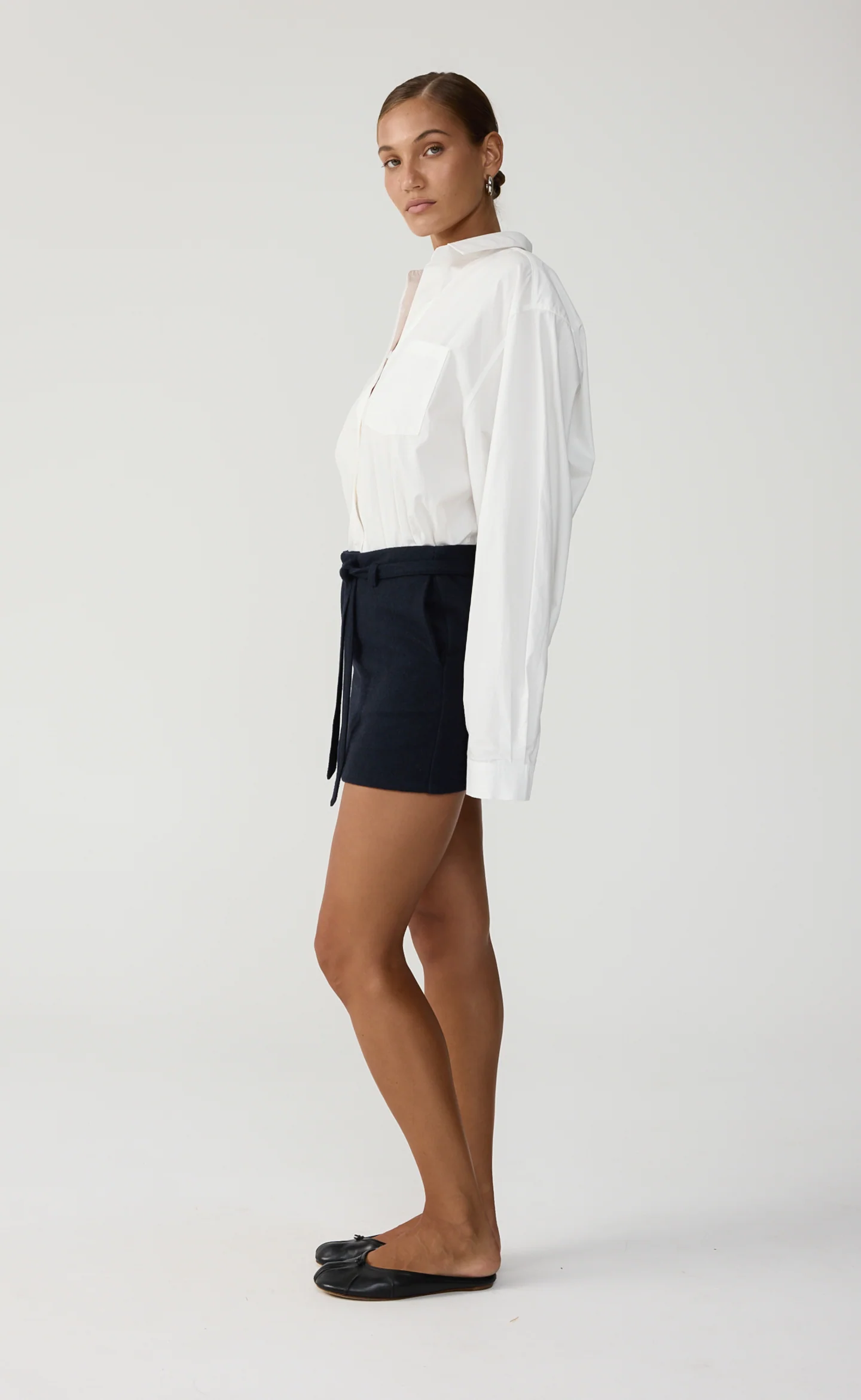 Overtime Mini Skirt (Navy Texture) - Image 4