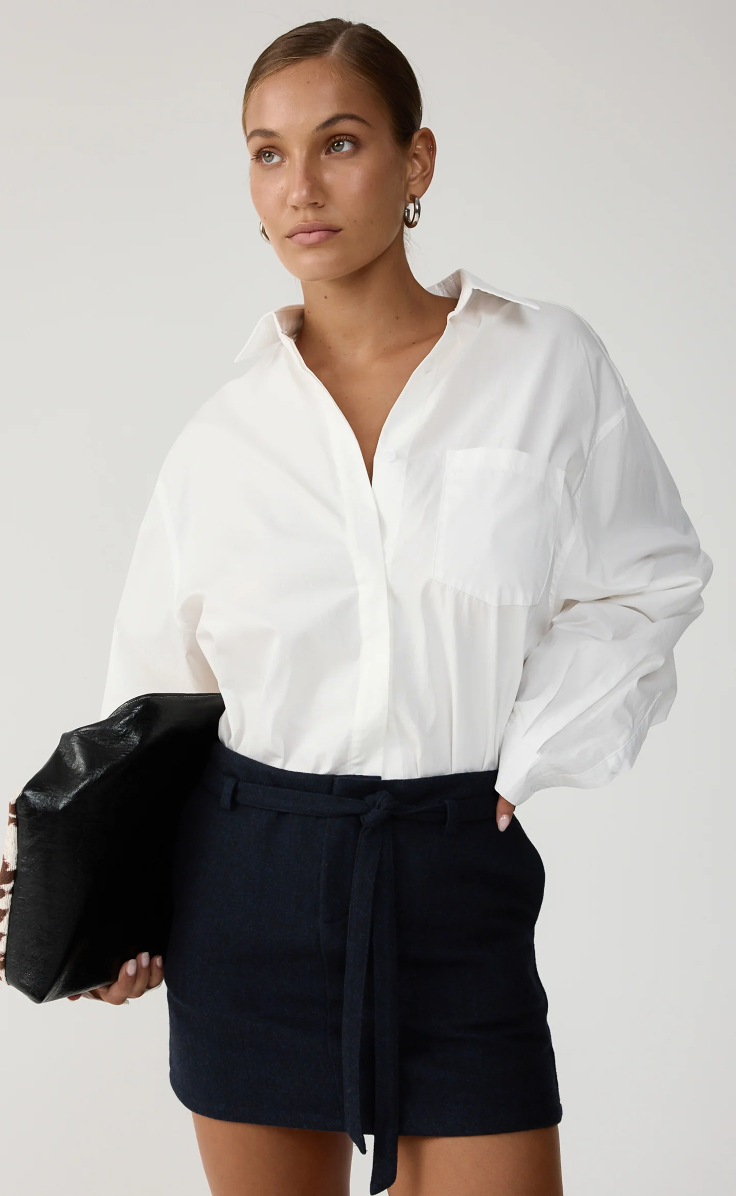 Overtime Mini Skirt (Navy Texture) - Image 5