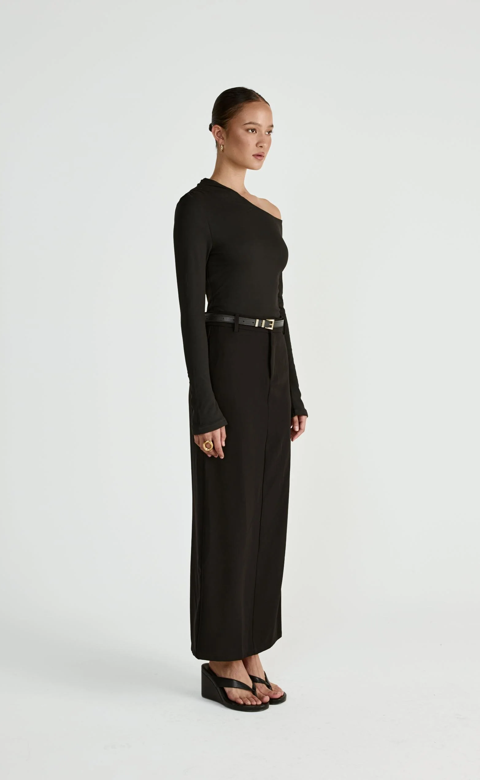 Ozias Long Sleeve Top (Black) - Image 3