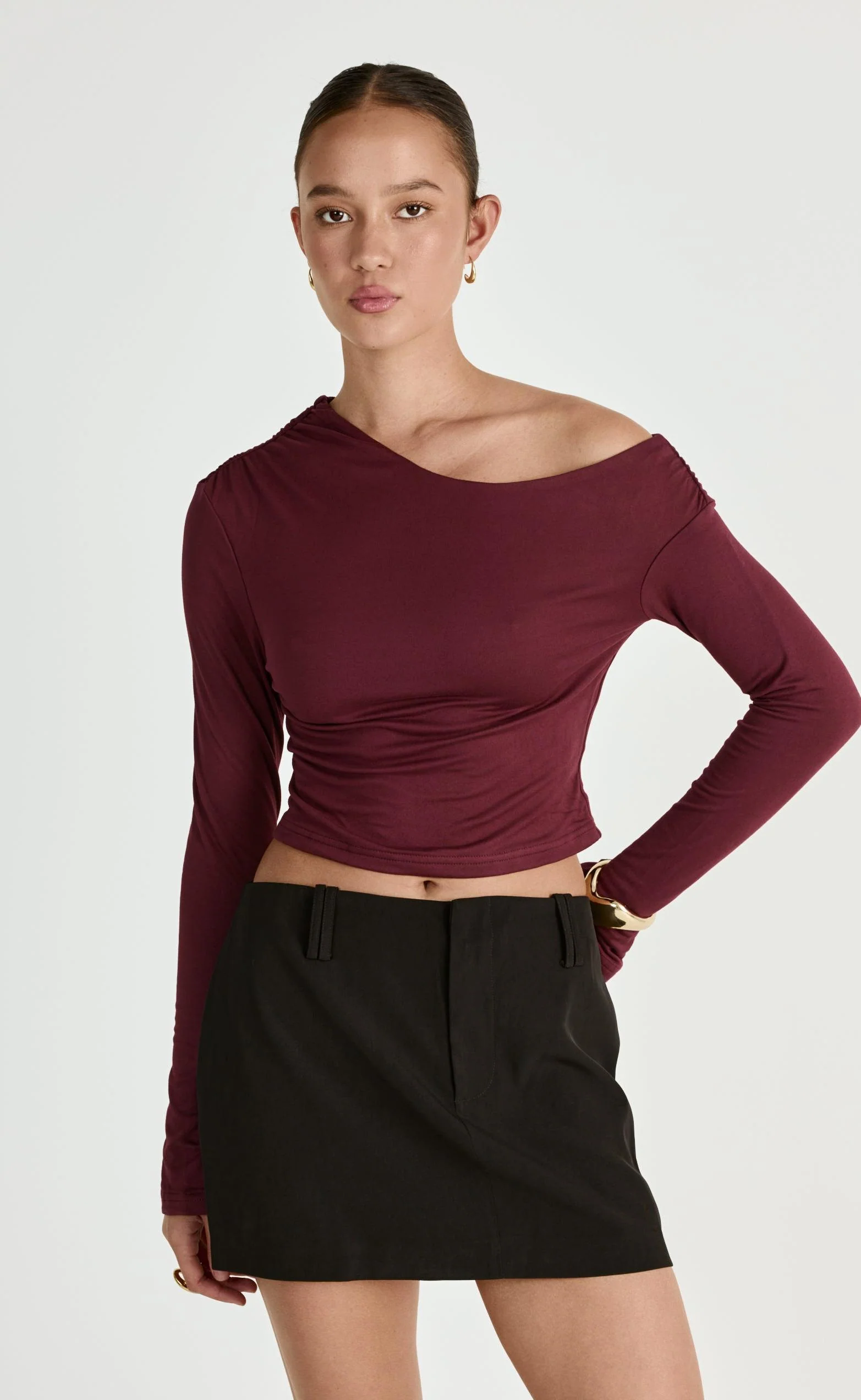 Ozias Long Sleeve Top (Plum) - Image 4