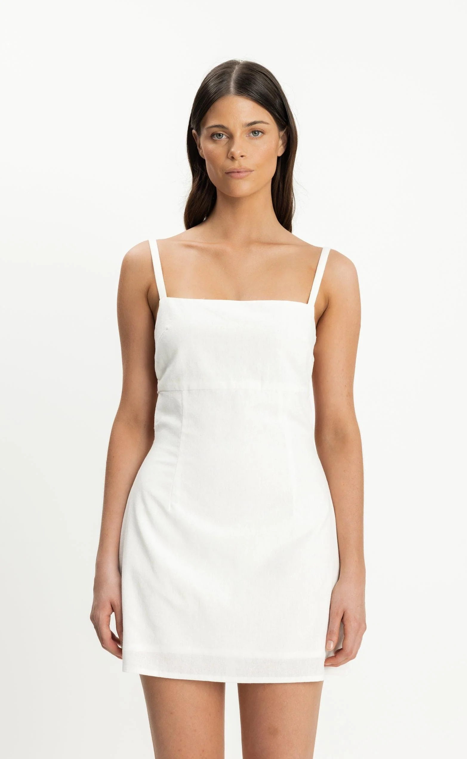 Paradise Mini Dress (White) - Image 3