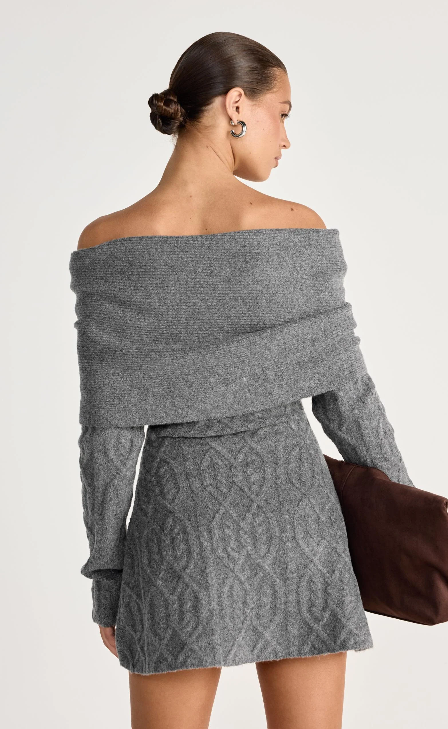 Pavati Long Sleeve Mini Dress (Slate) - Image 6
