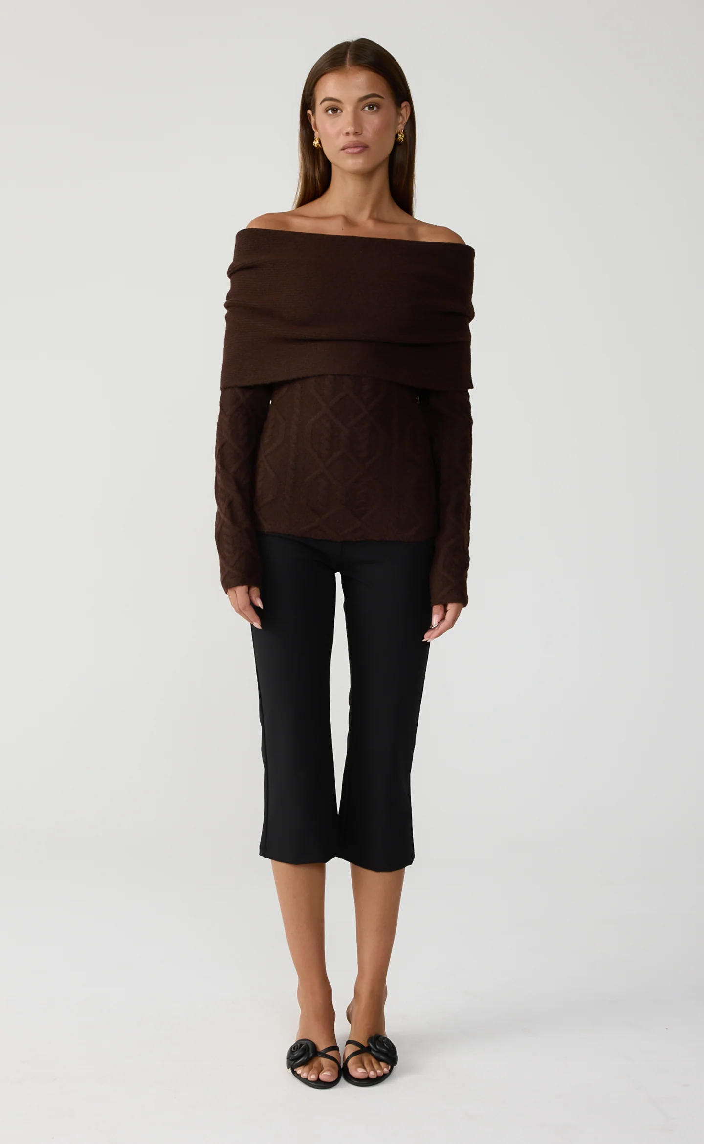 Pavati Long Sleeve Top (Chocolate Marle) - Image 2