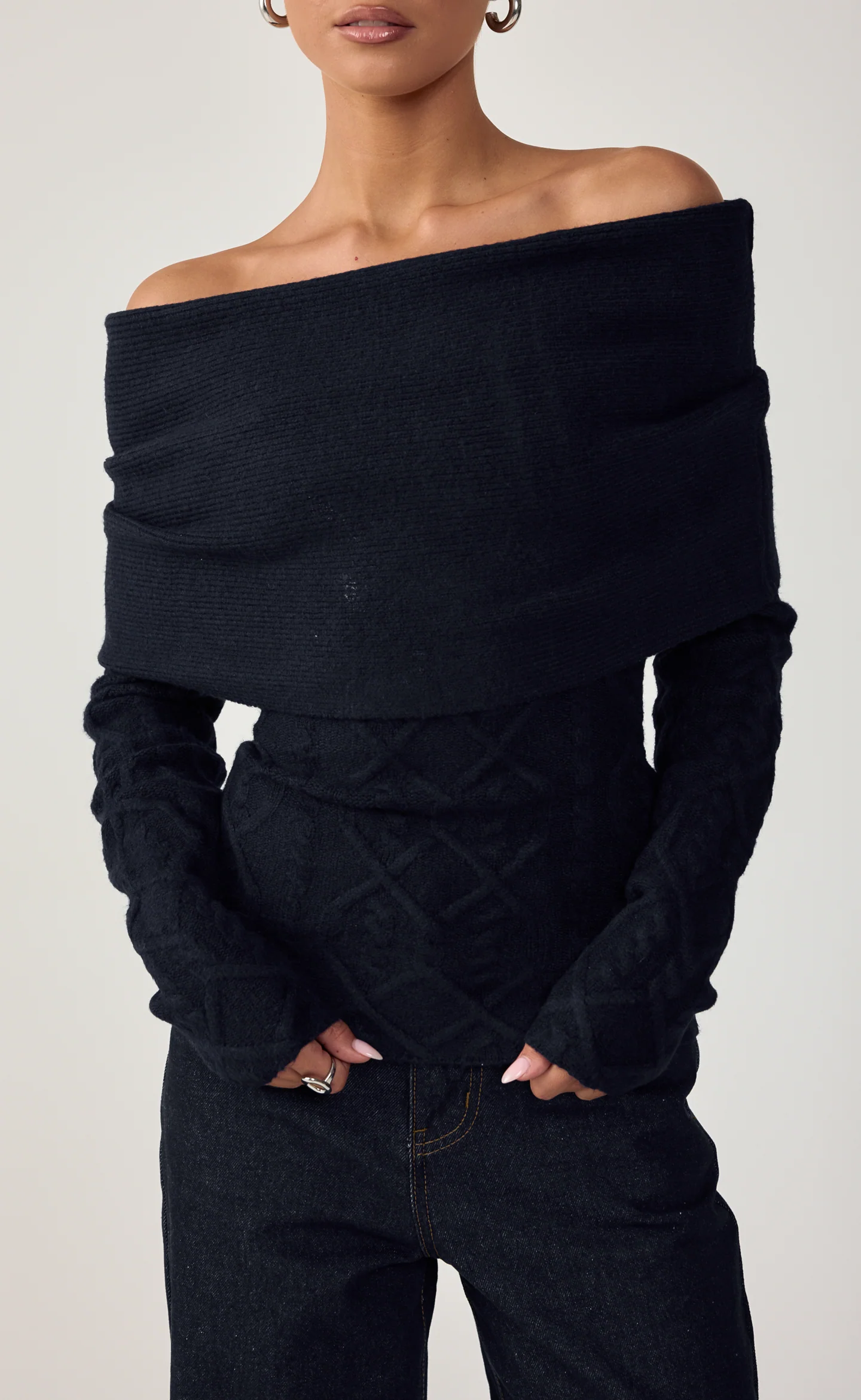Pavati Long Sleeve Top (Navy) - Image 5