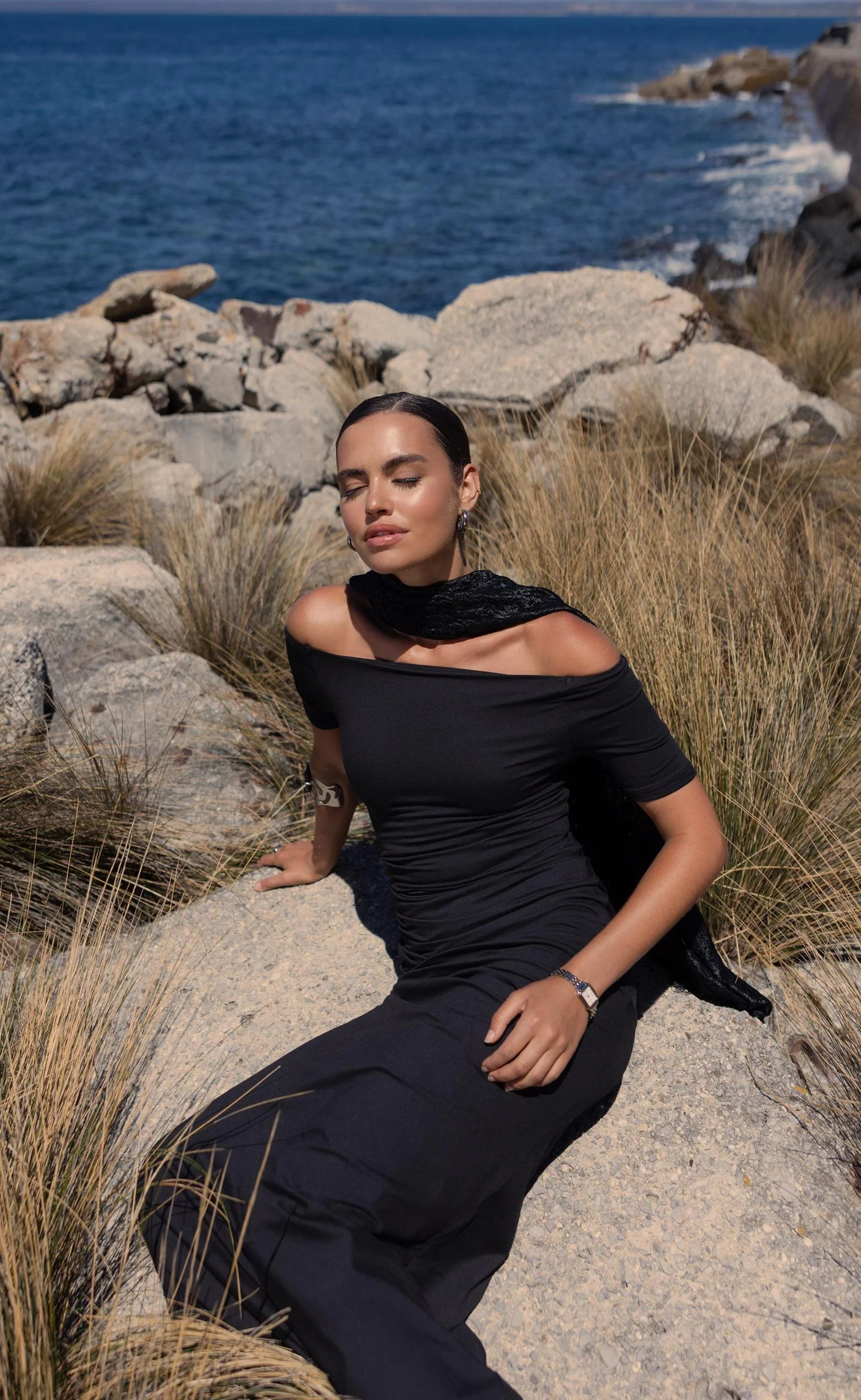 Piper Maxi Dress (Black) - Image 4
