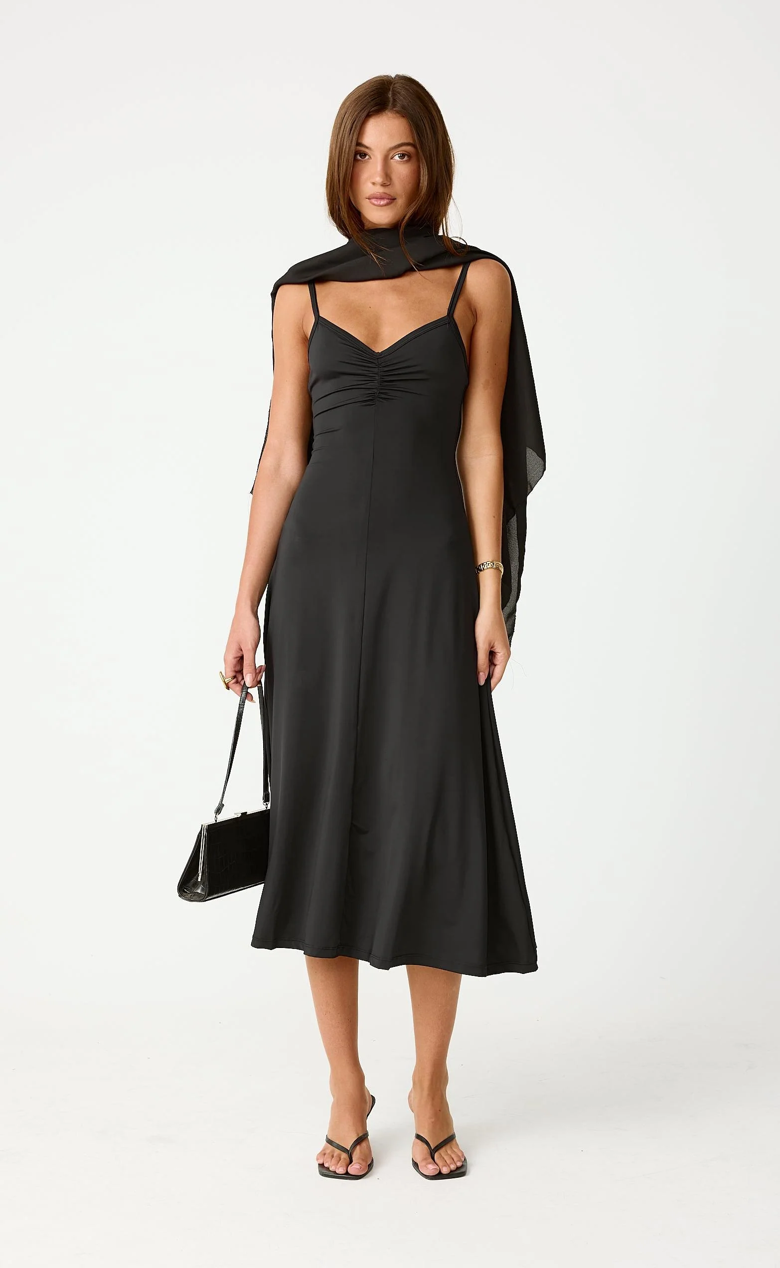 Poppy Midi Dress (Black) - Image 2