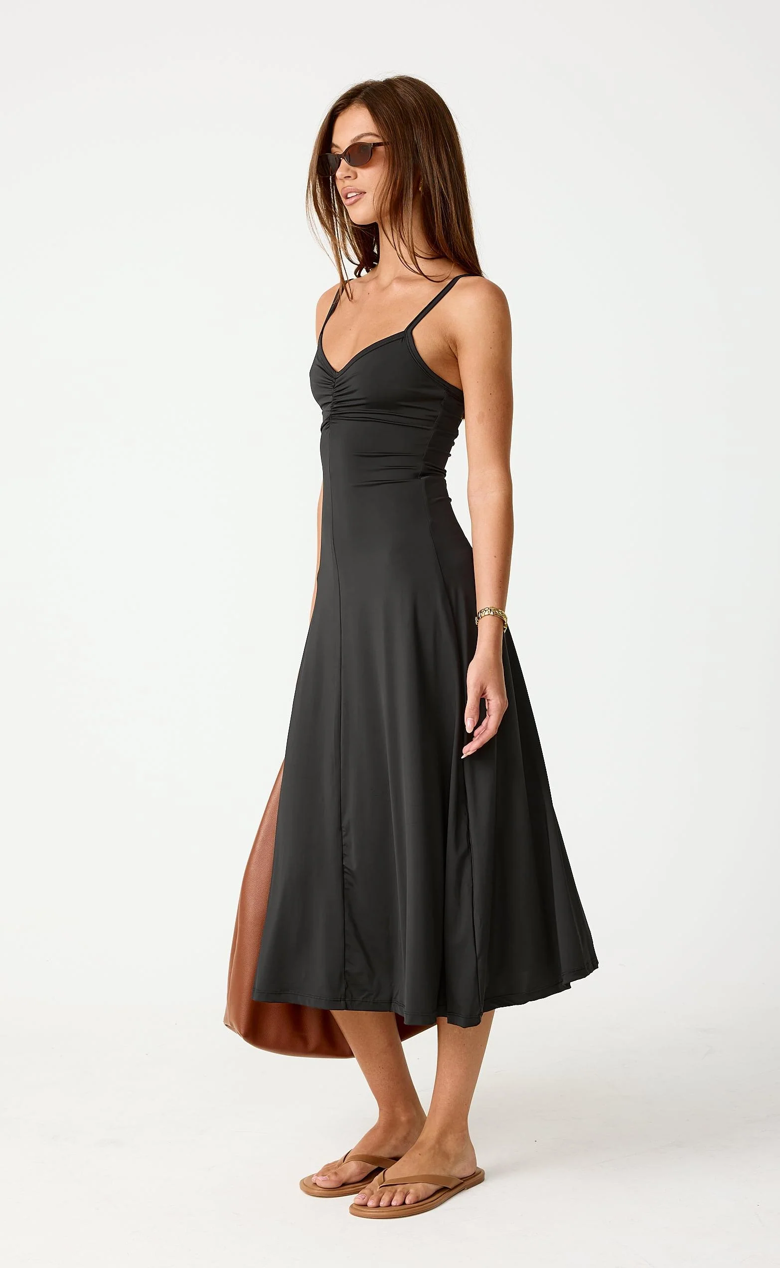 Poppy Midi Dress (Black) - Image 5
