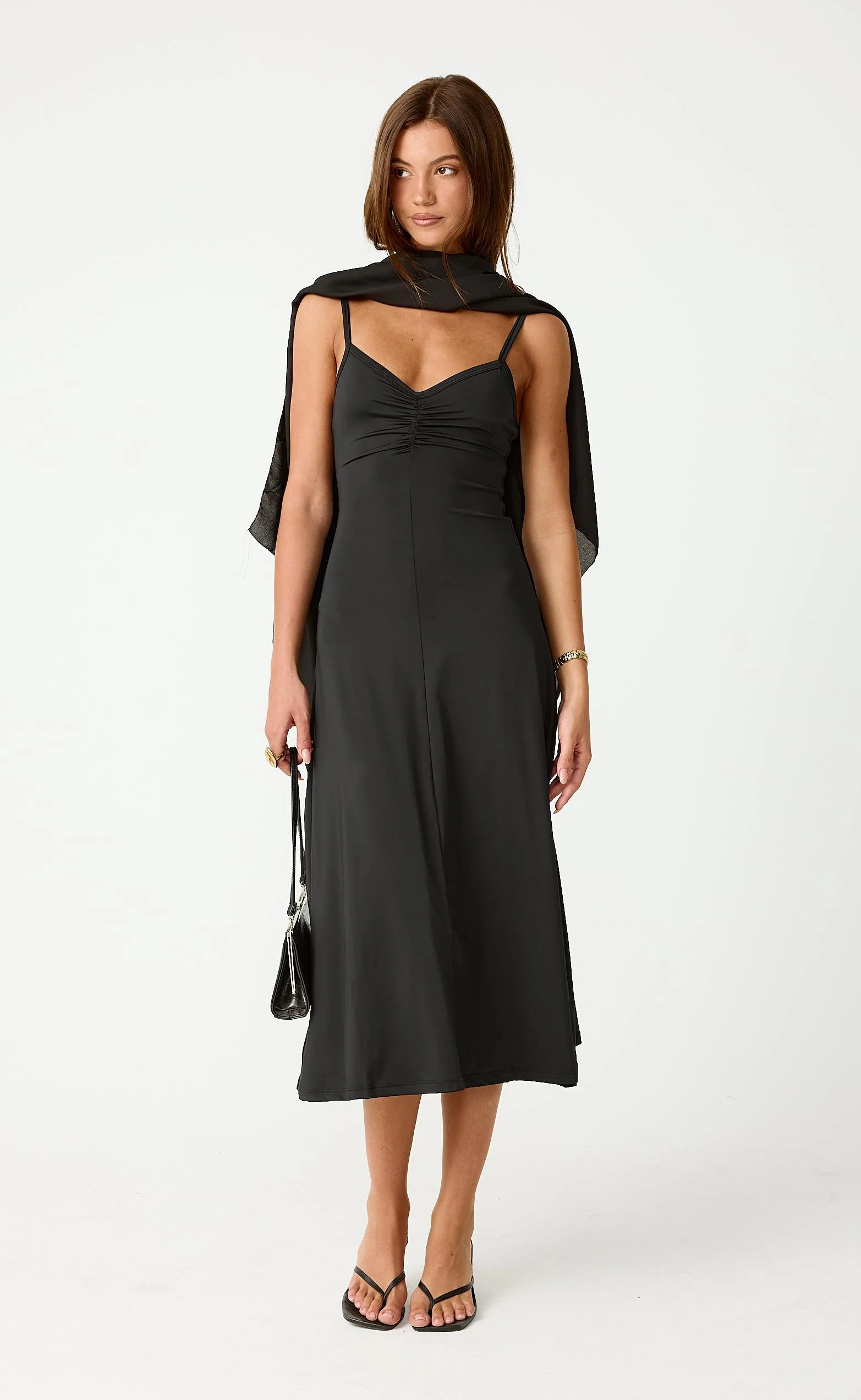 Poppy Midi Dress (Black) - Image 9