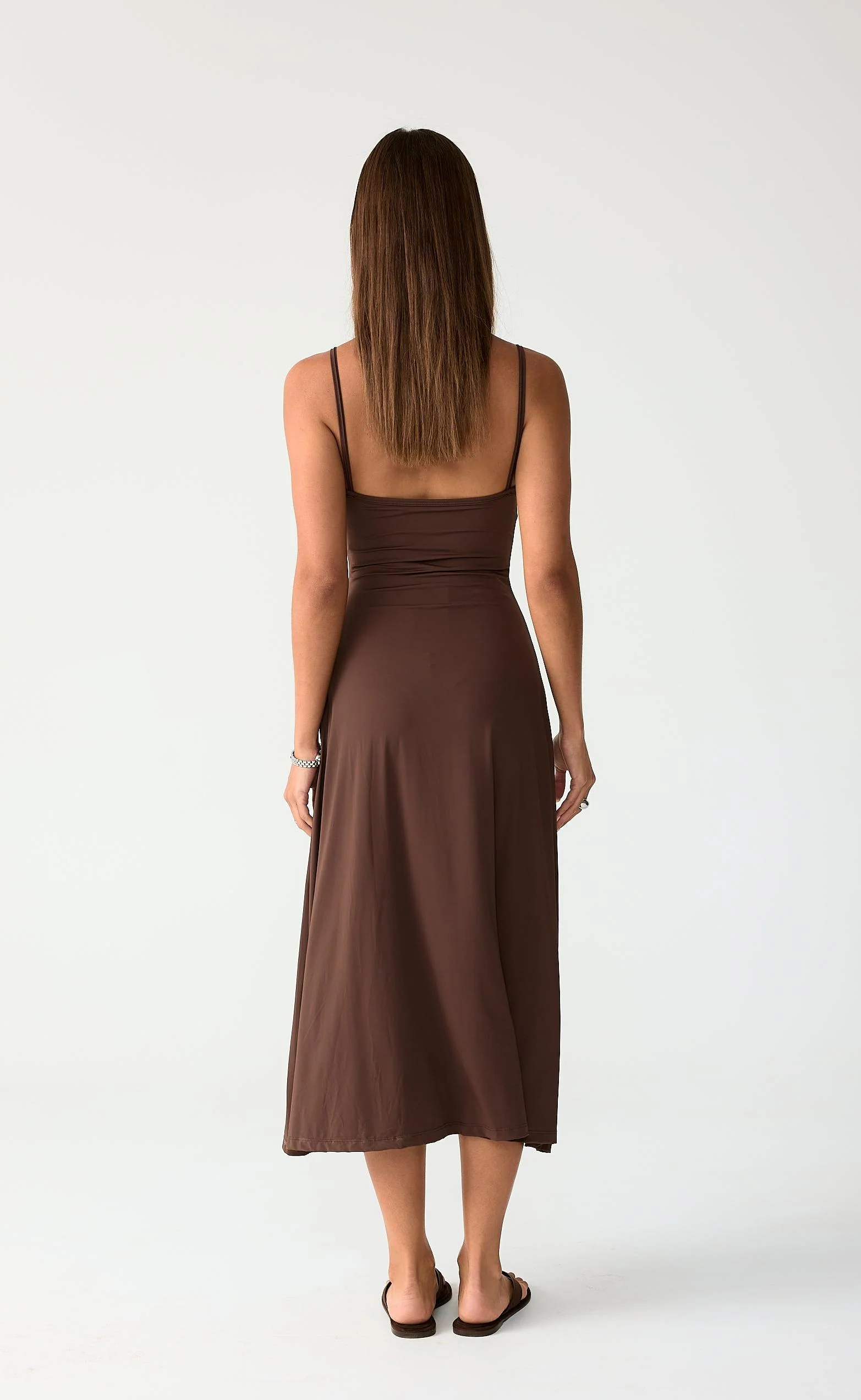 Poppy Midi Dress (Chocolate) - Image 2