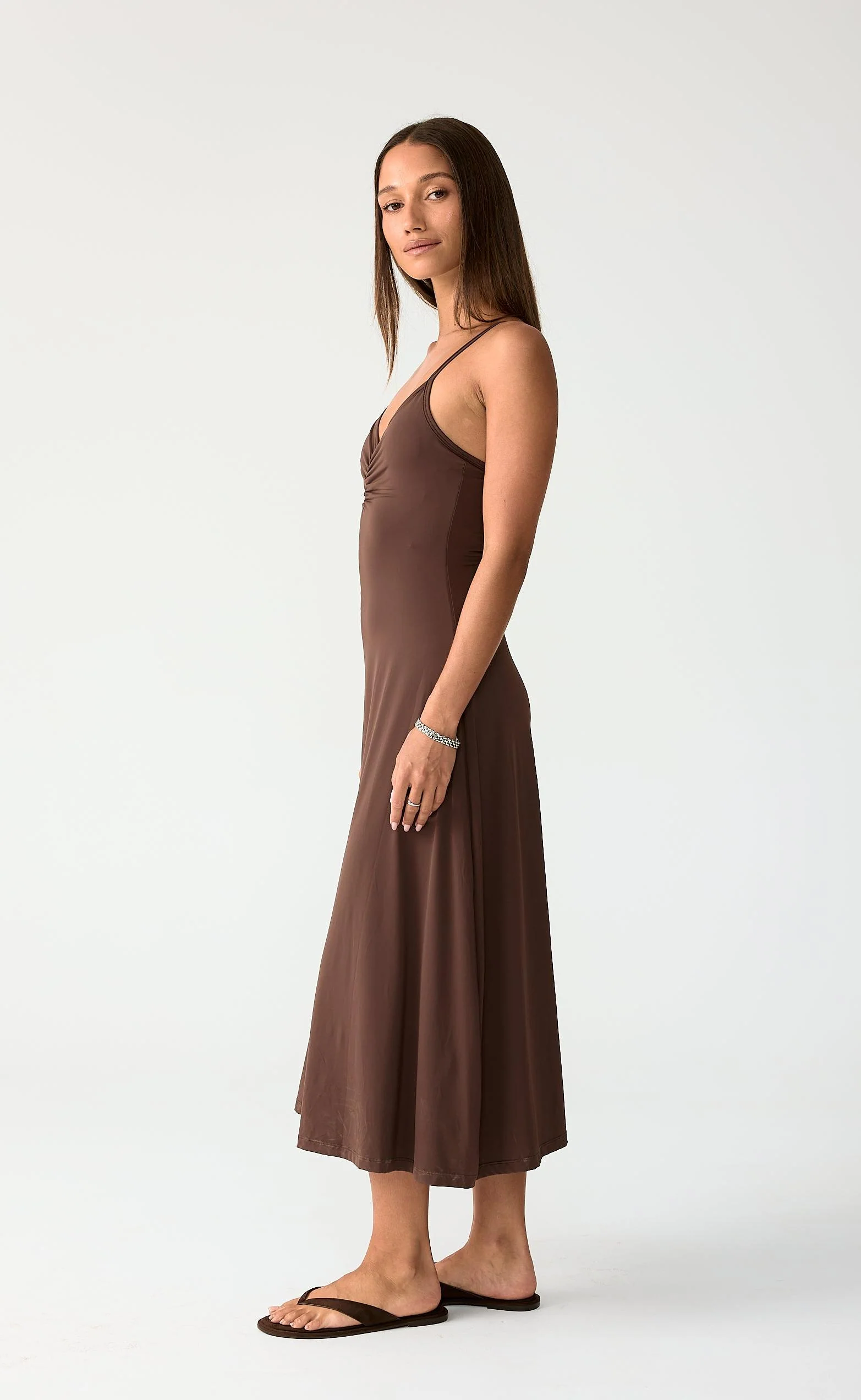 Poppy Midi Dress (Chocolate) - Image 4