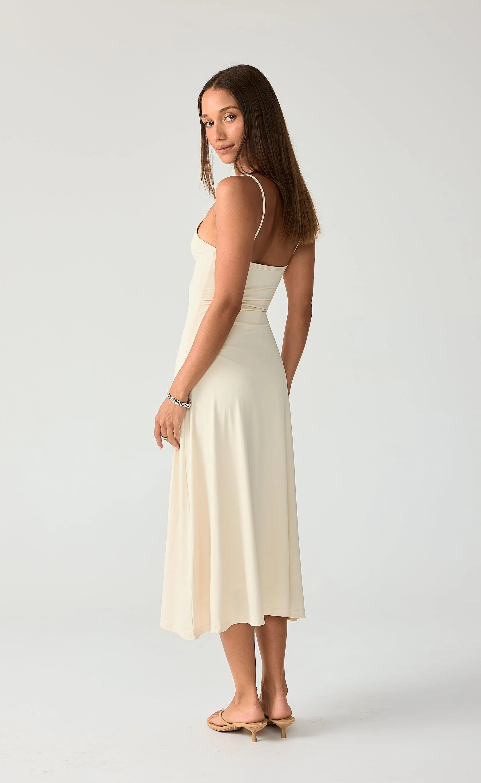 Poppy Midi Dress (Oat) - Image 2