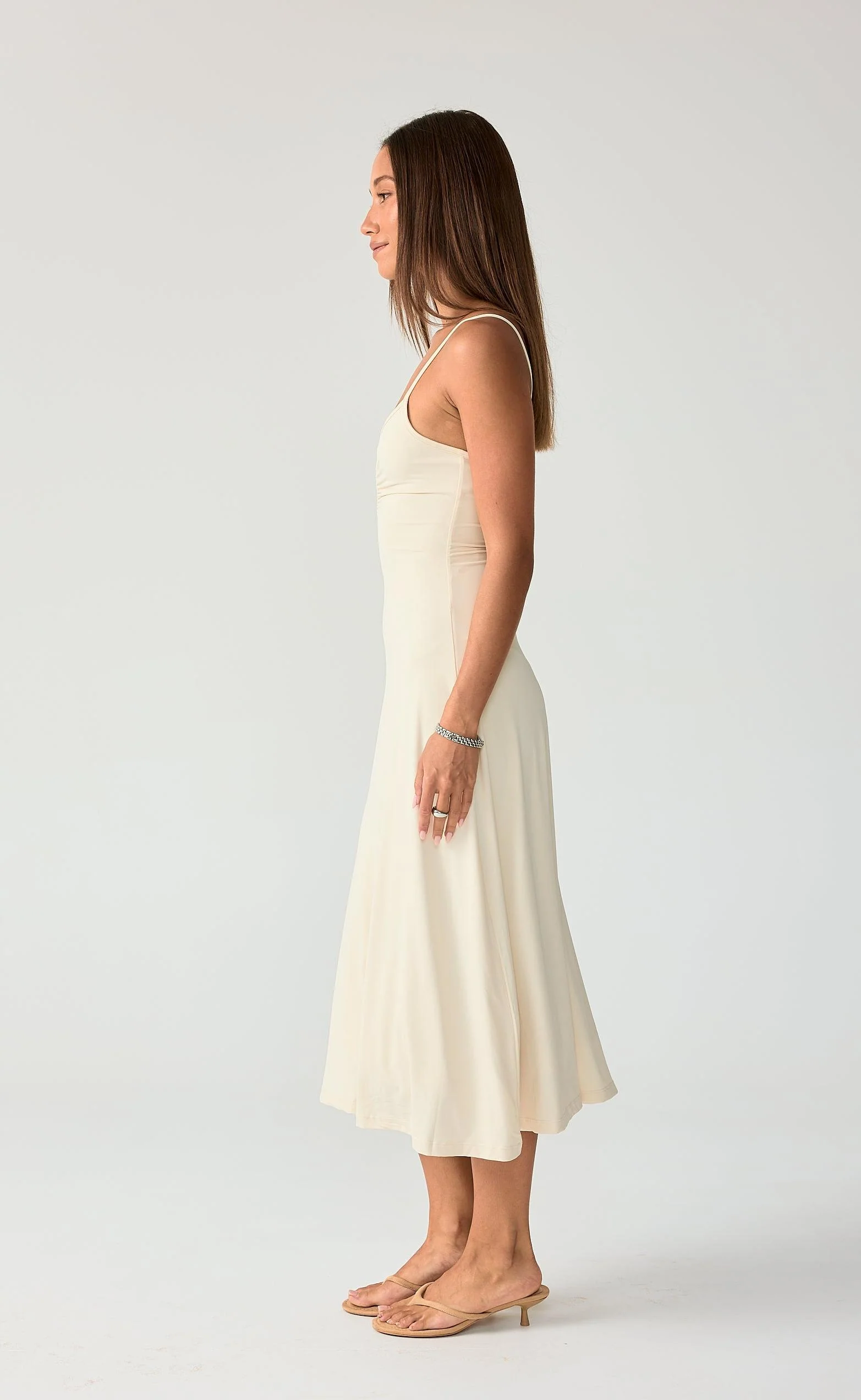 Poppy Midi Dress (Oat) - Image 4
