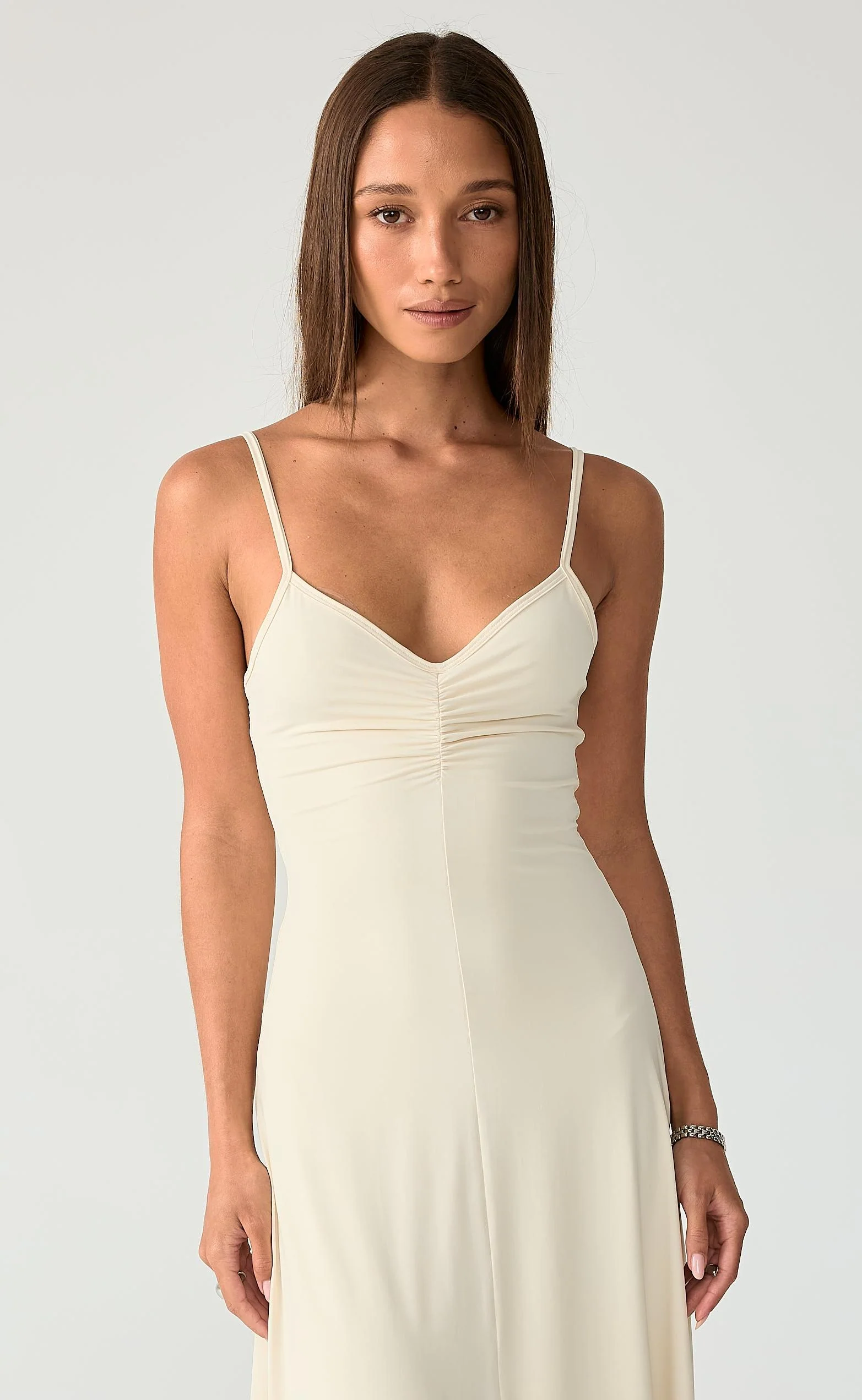Poppy Midi Dress (Oat) - Image 6
