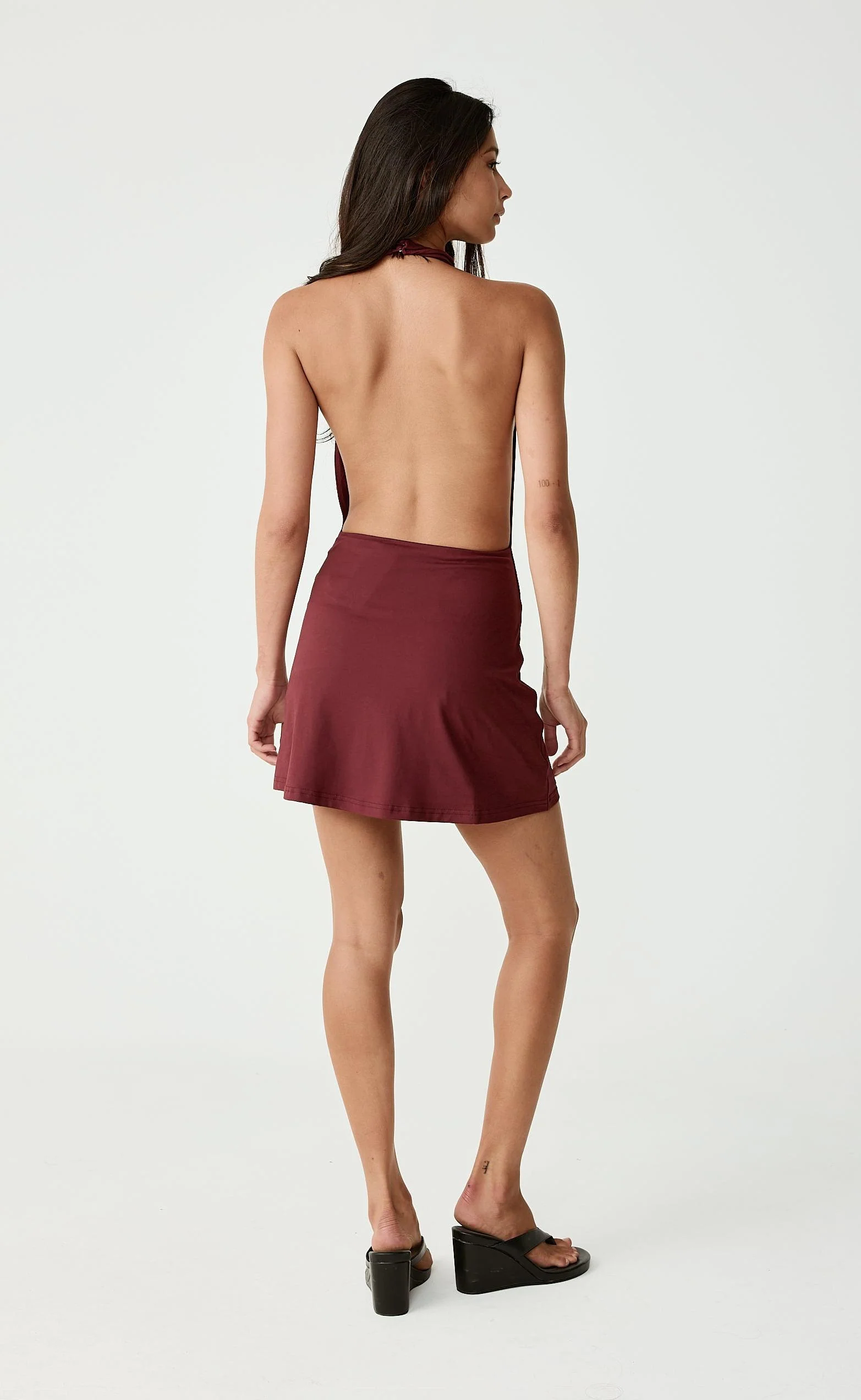 Priya Mini Dress (Wine) - Image 2