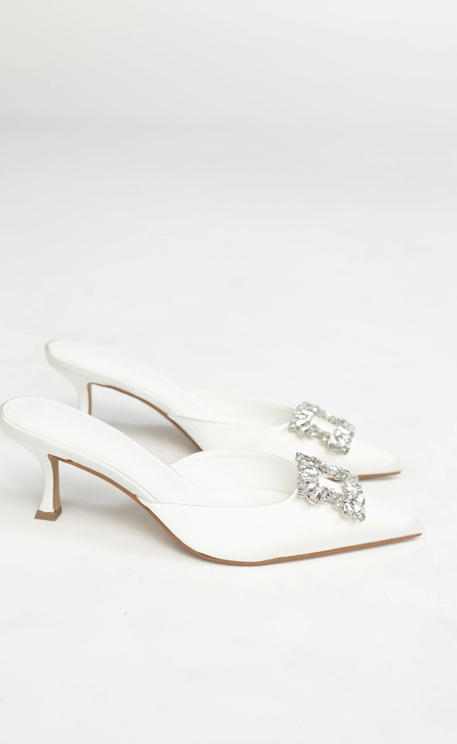 Promise Heels (White Satin) - By Billini - Image 4