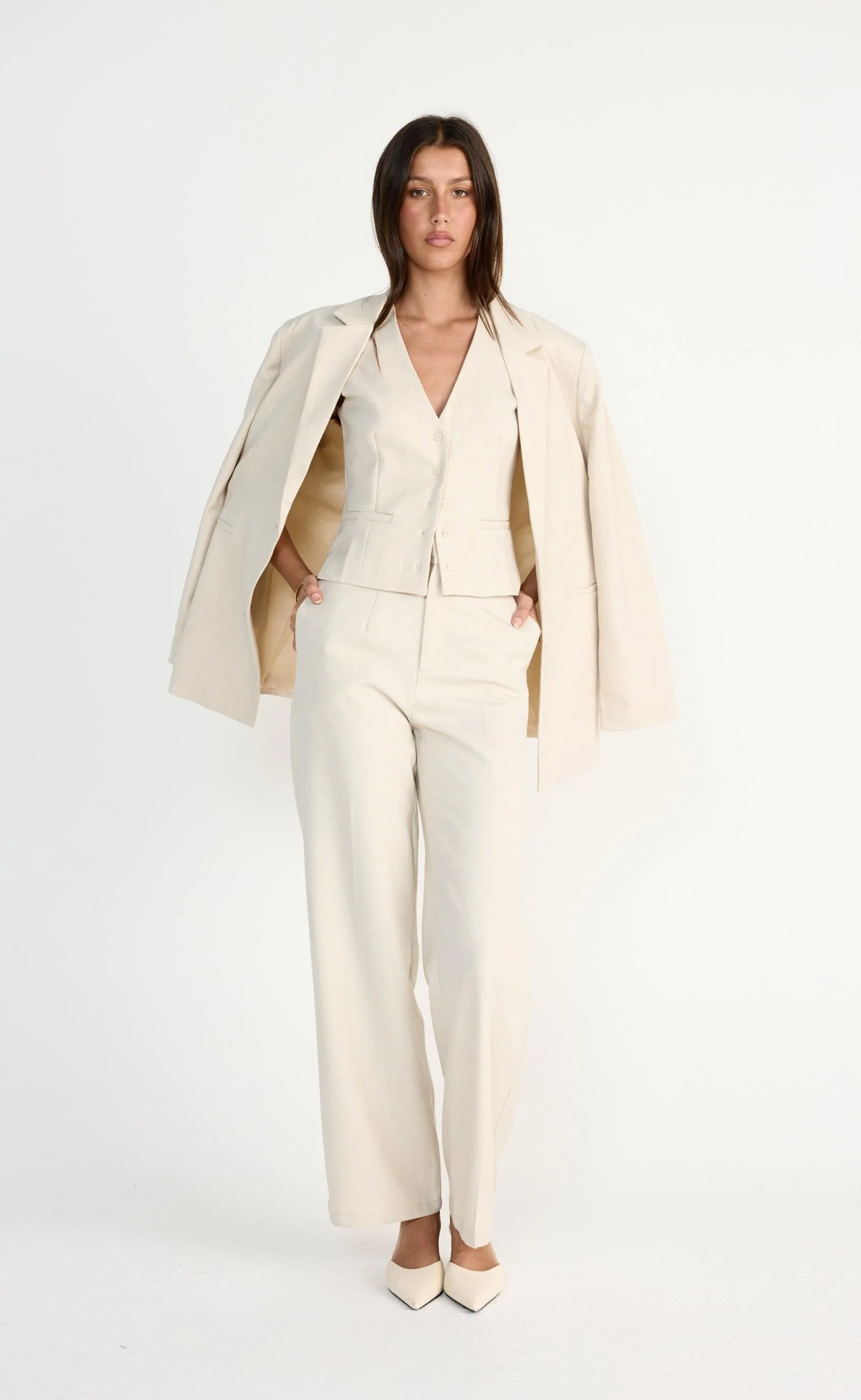 Reagan Blazer (Cream Marle) - Image 4