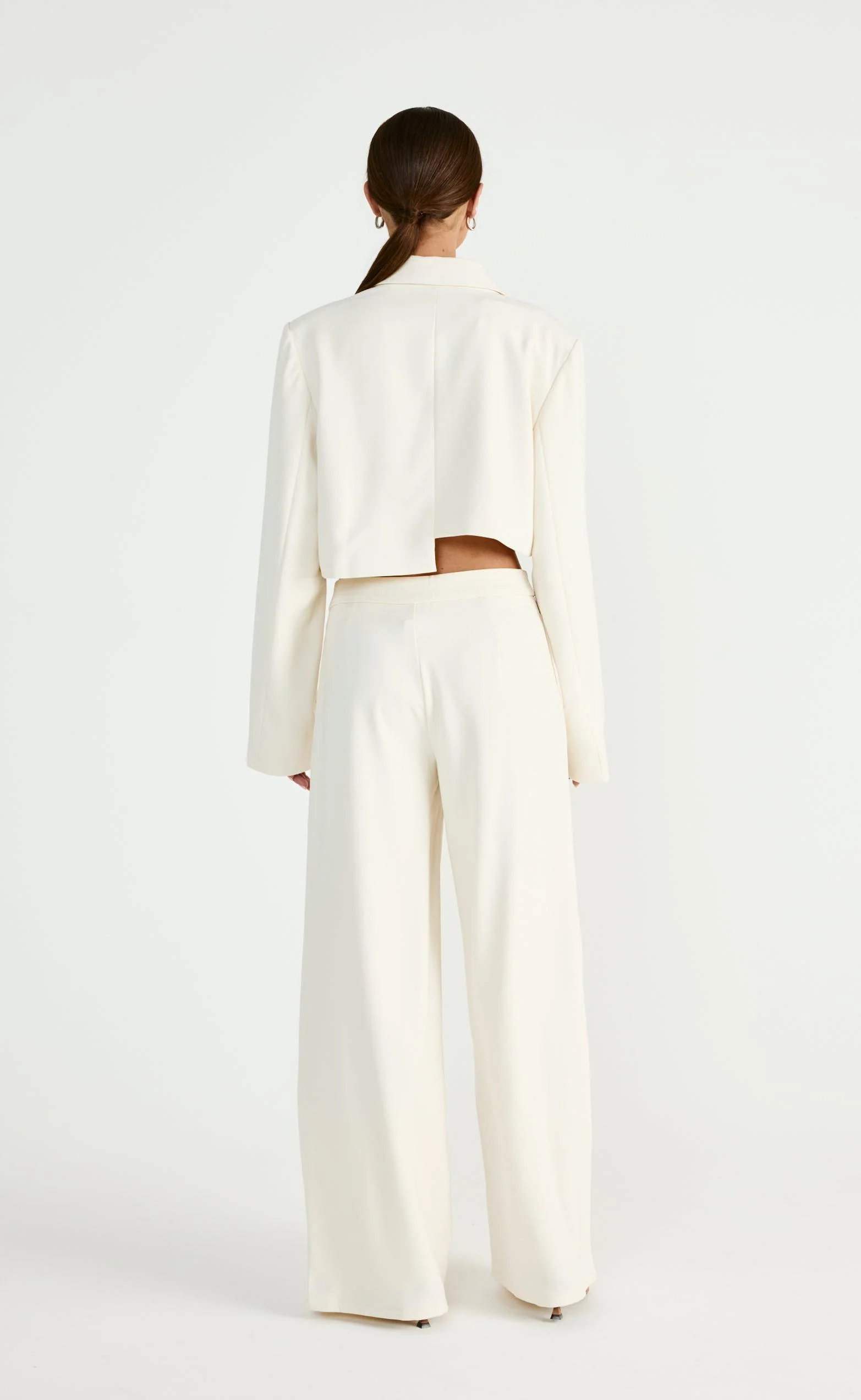 Reed Cropped Blazer (Oat) - Image 3