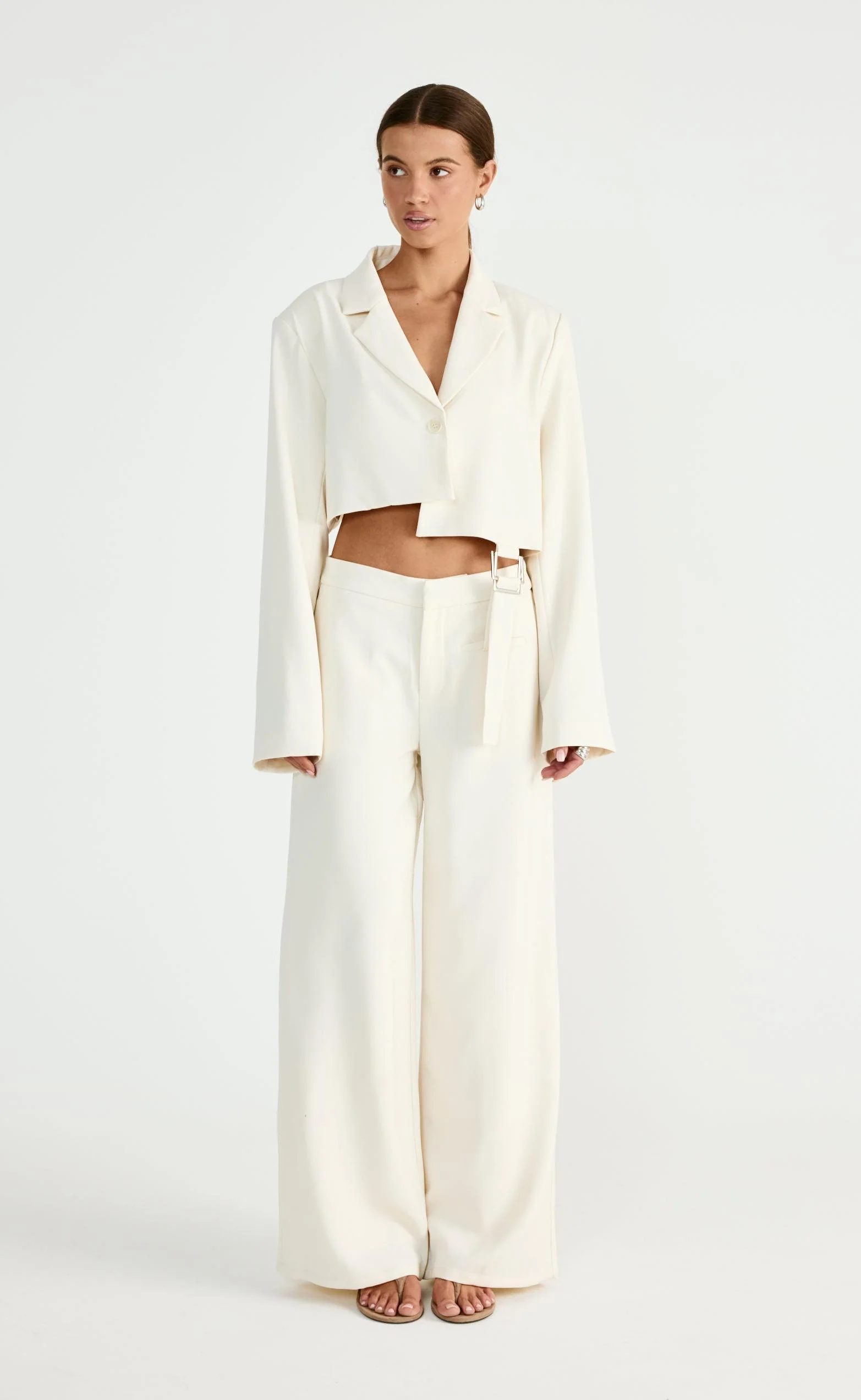 Reed Cropped Blazer (Oat) - Image 8