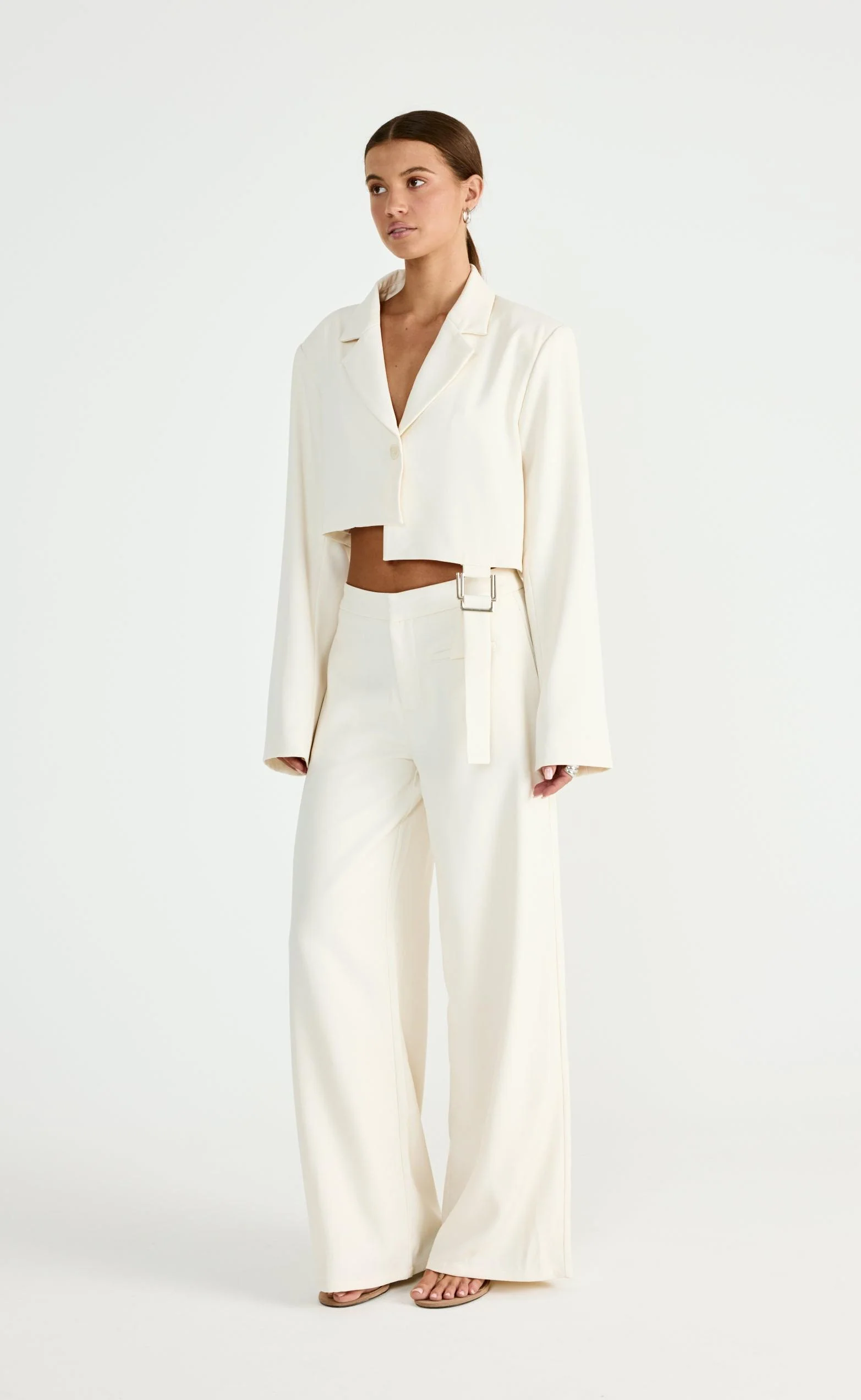 Reed Cropped Blazer (Oat) - Image 9