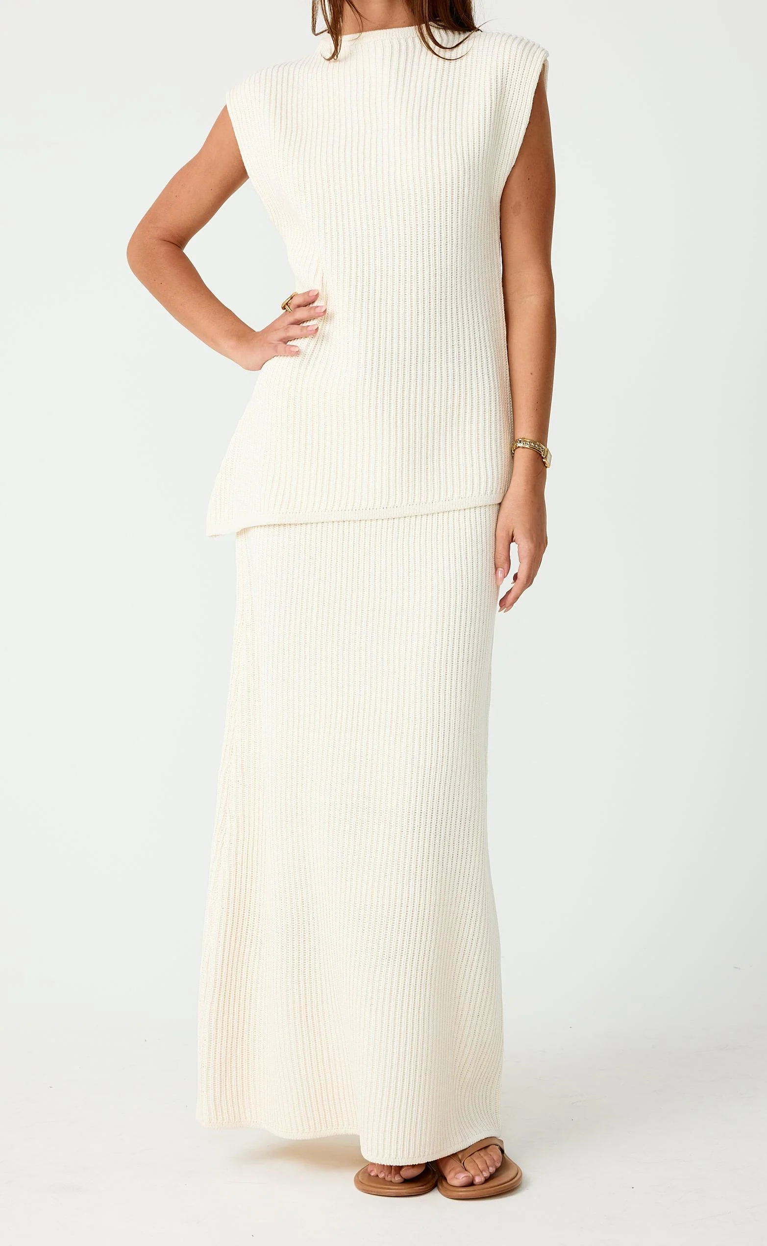 Reef Maxi Skirt (Cream) - Image 2