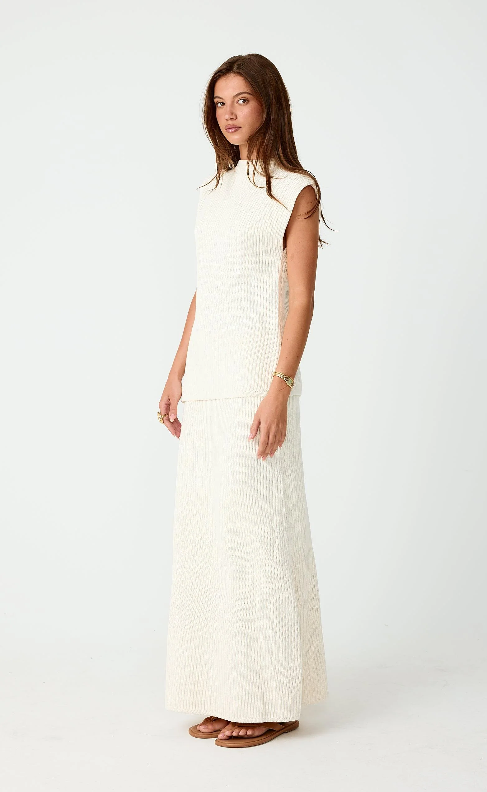 Reef Maxi Skirt (Cream) - Image 6